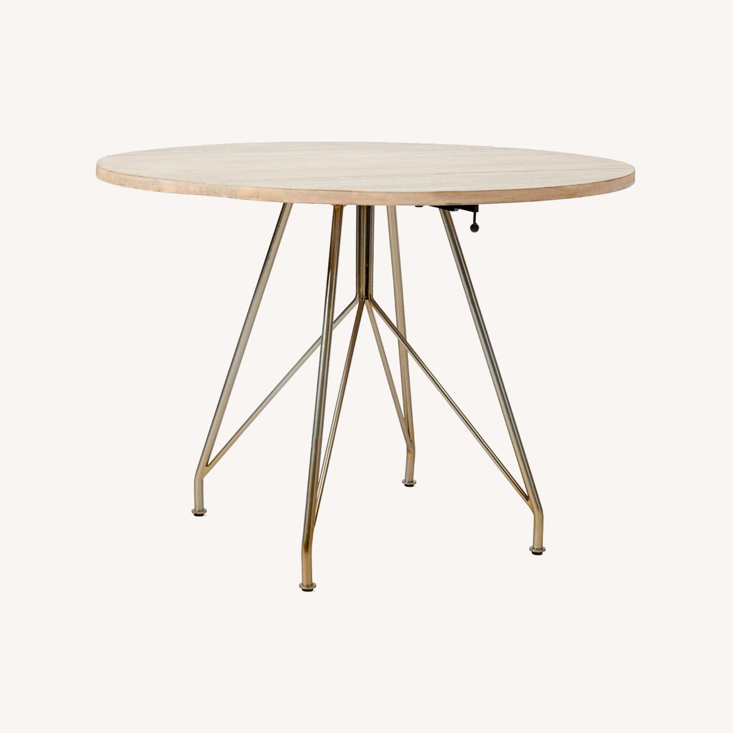 West Elm Jules Drop Leaf Expandable Dining Table AptDeco