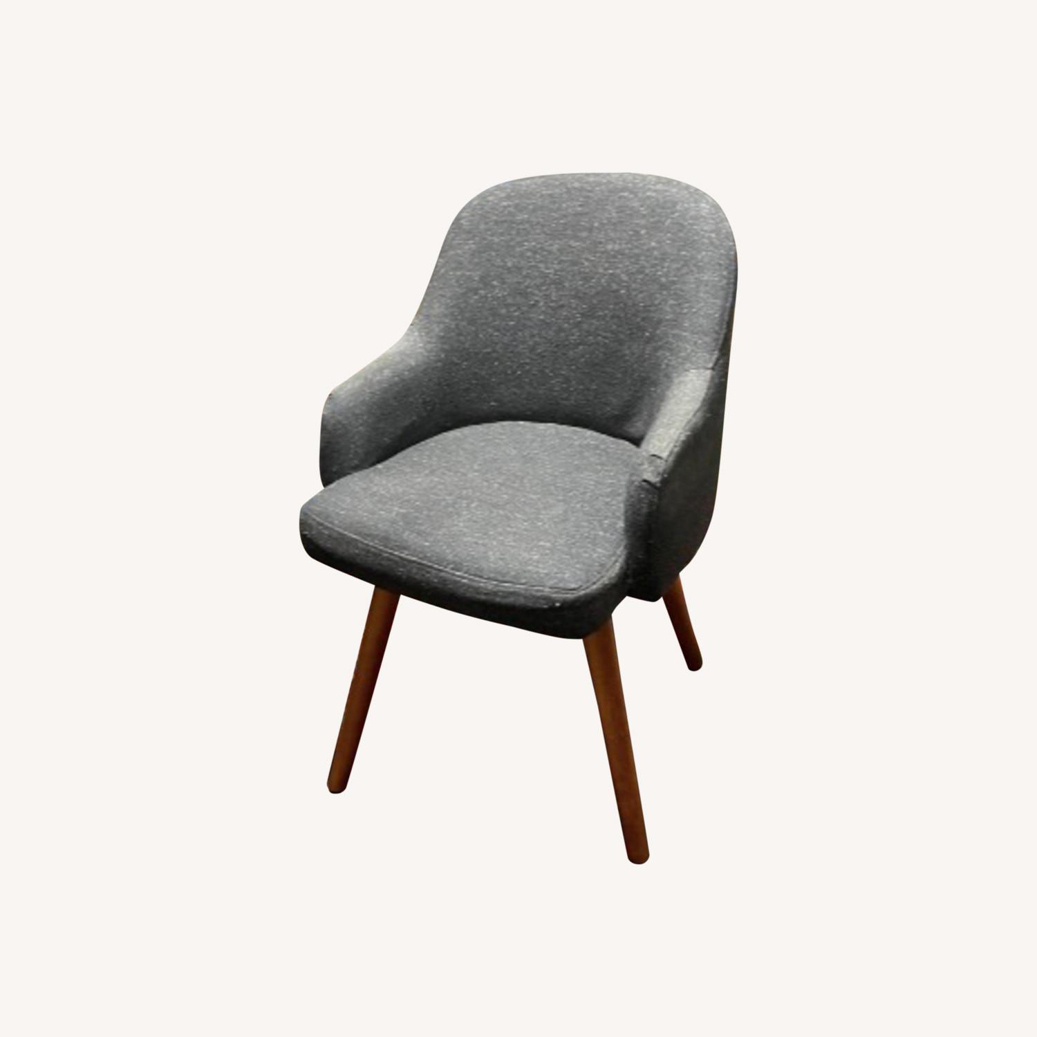 West Elm Swivel Office Chair, Tweed Asphalt - image-0