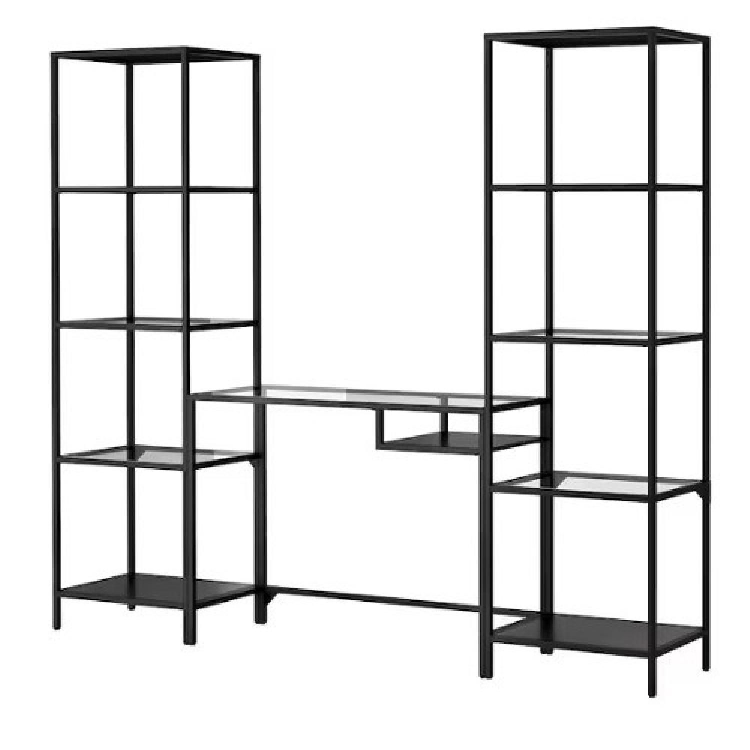 IKEA VITTSJ Shelving Unit with Laptop Table - image-0