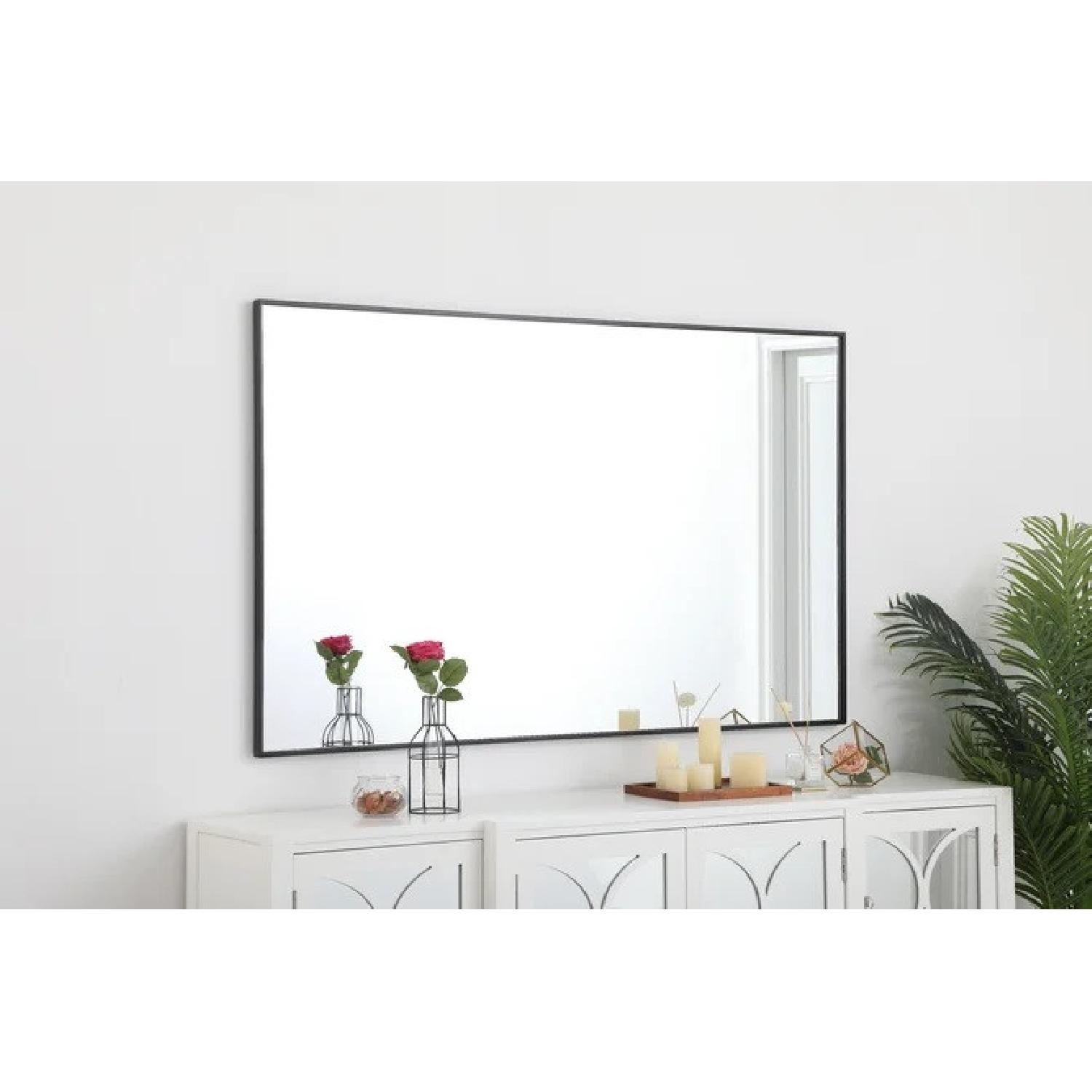 Modern Black Fram Wall Mirror - image-2