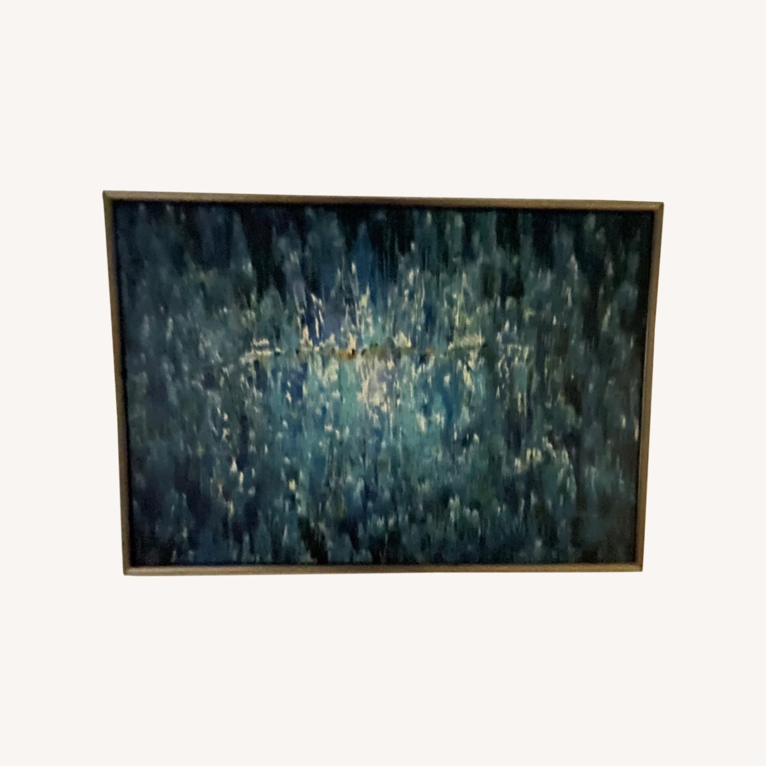 Horchow Large Blue Painting - image-0