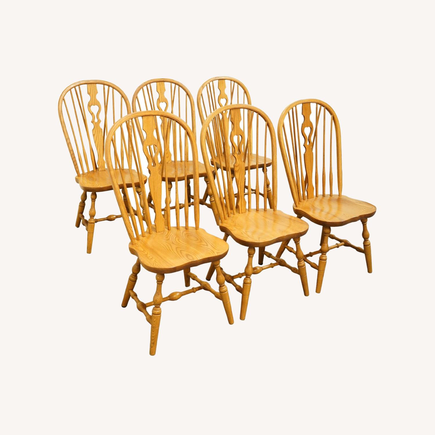 6 S Bent Bros Oak Country French Dining Chairs AptDeco