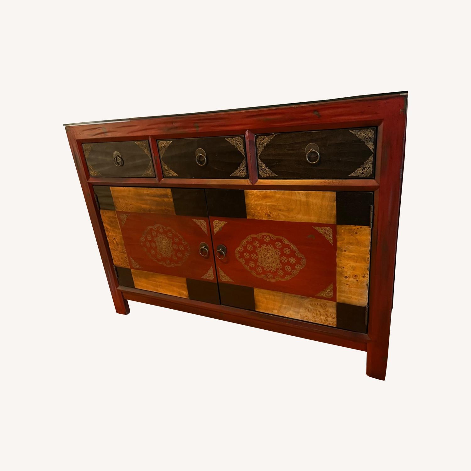 Pier 1 Imports Solid Wood Storage Cabinet - image-5