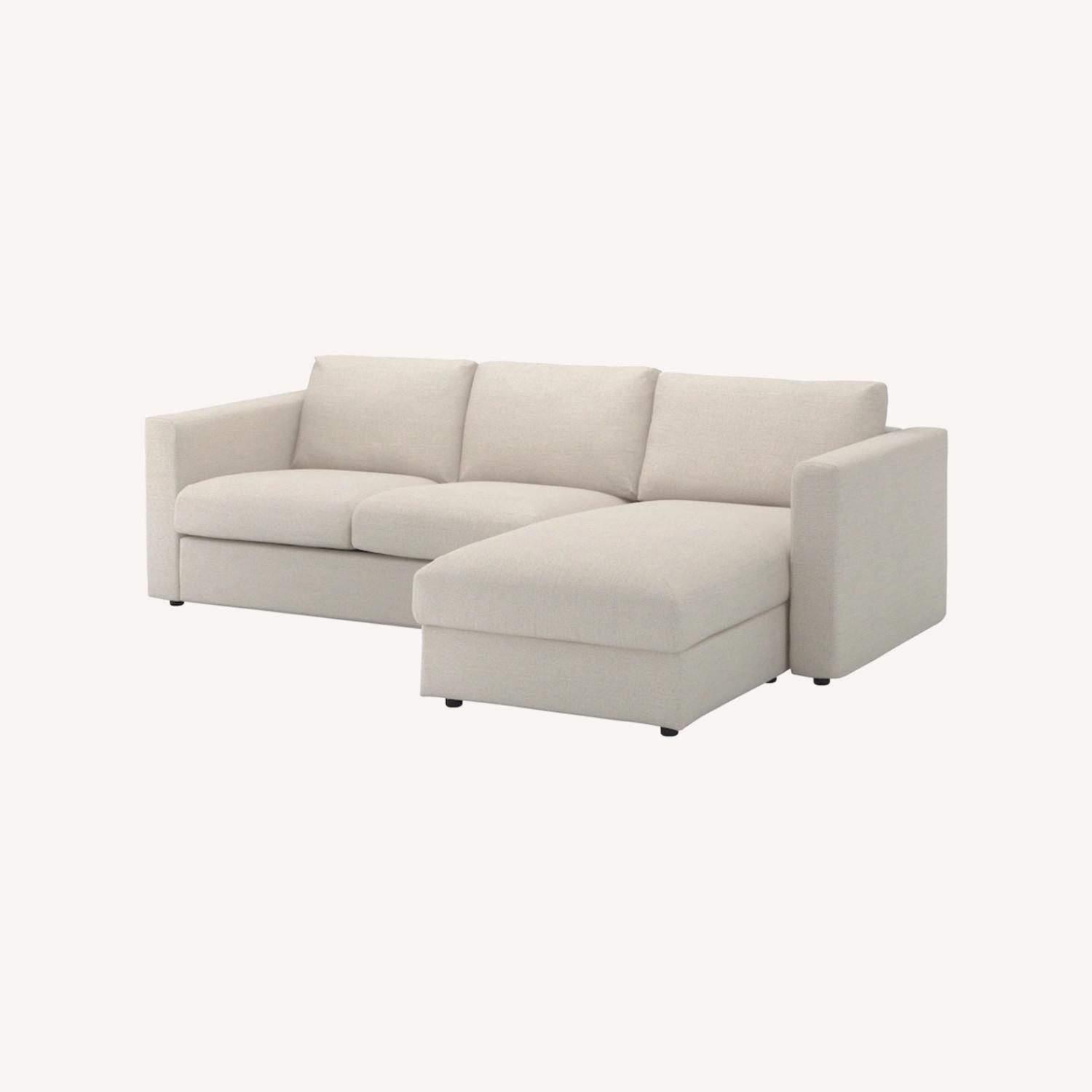 IKEA FINNALA Sofa, With Chaise/Gunnared Beige - image-0