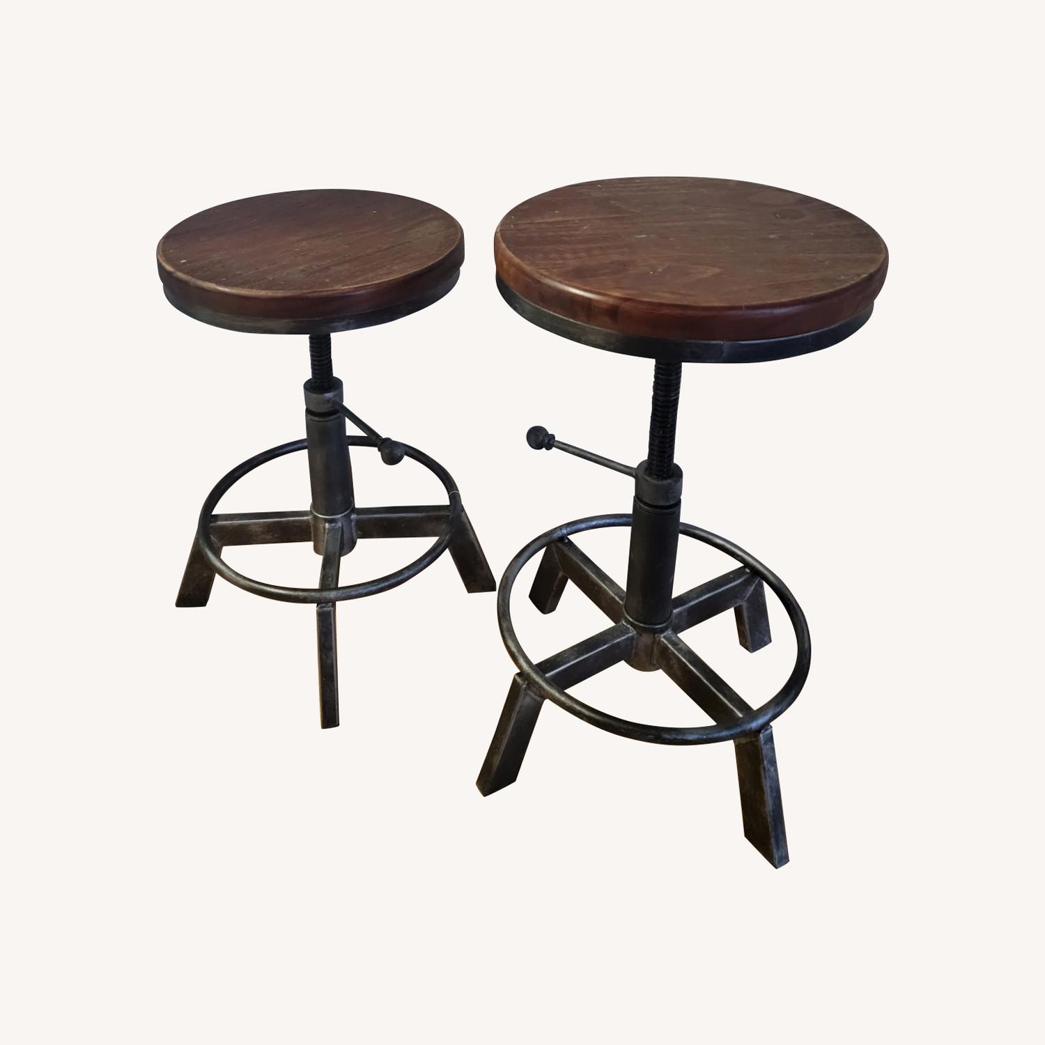 Industrial Adjustable Counter Height Stools - image-0