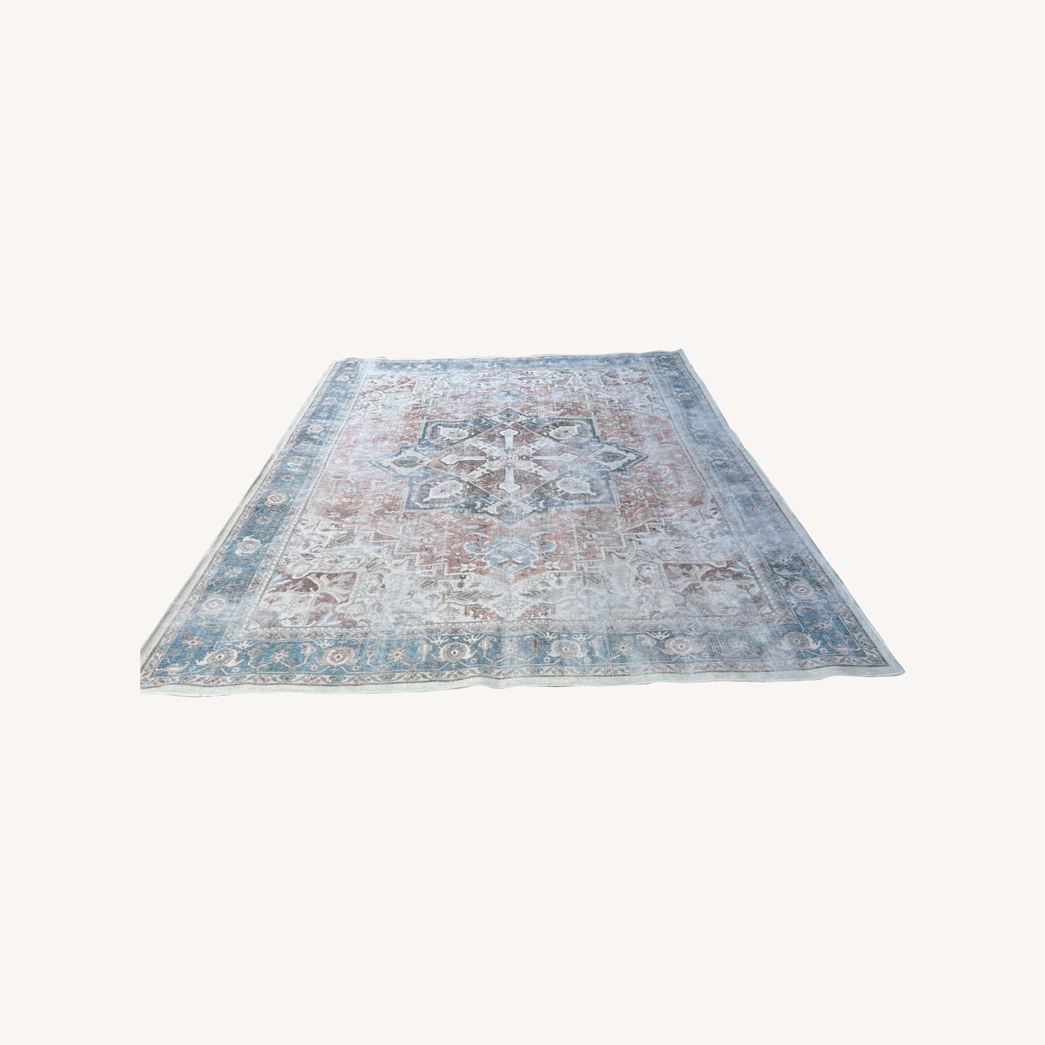 Ruggable 8x10 Kamran Coral Rug w Rug Pad AptDeco