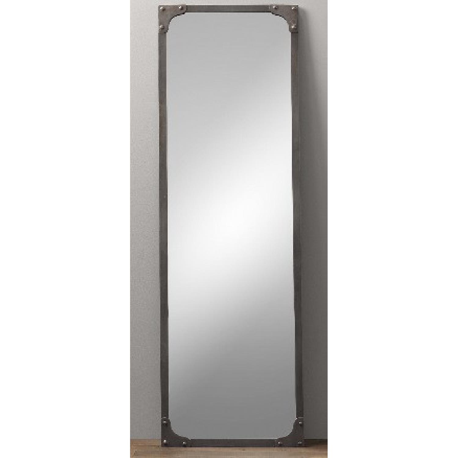 Restoration Hardware Industrial Rivet Leaning Mirror AptDeco