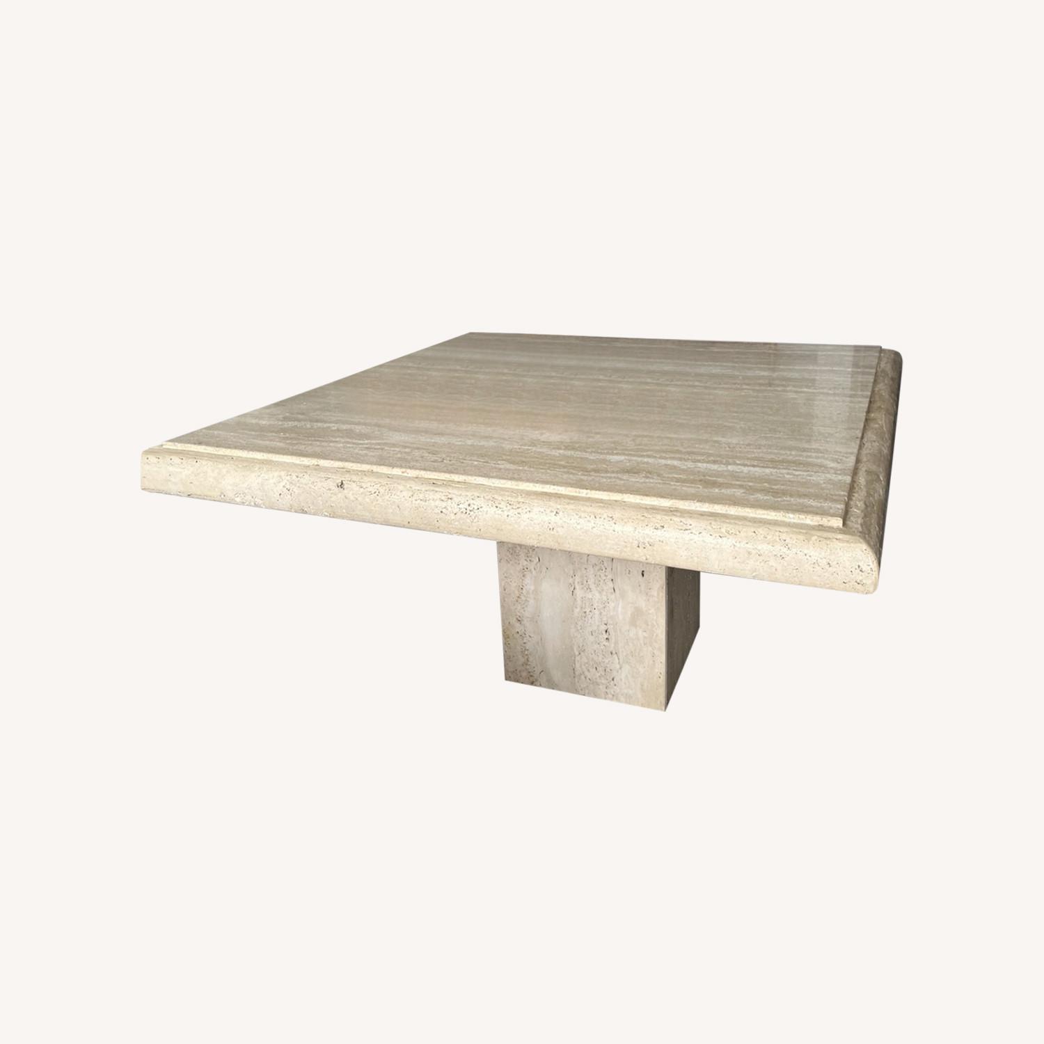 Vintage Italian Travertine Table - AptDeco