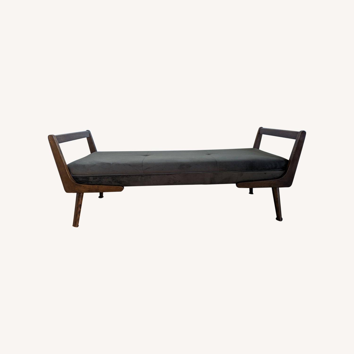 Wayfair Olive Velvet Antique Inspired Bench - image-0