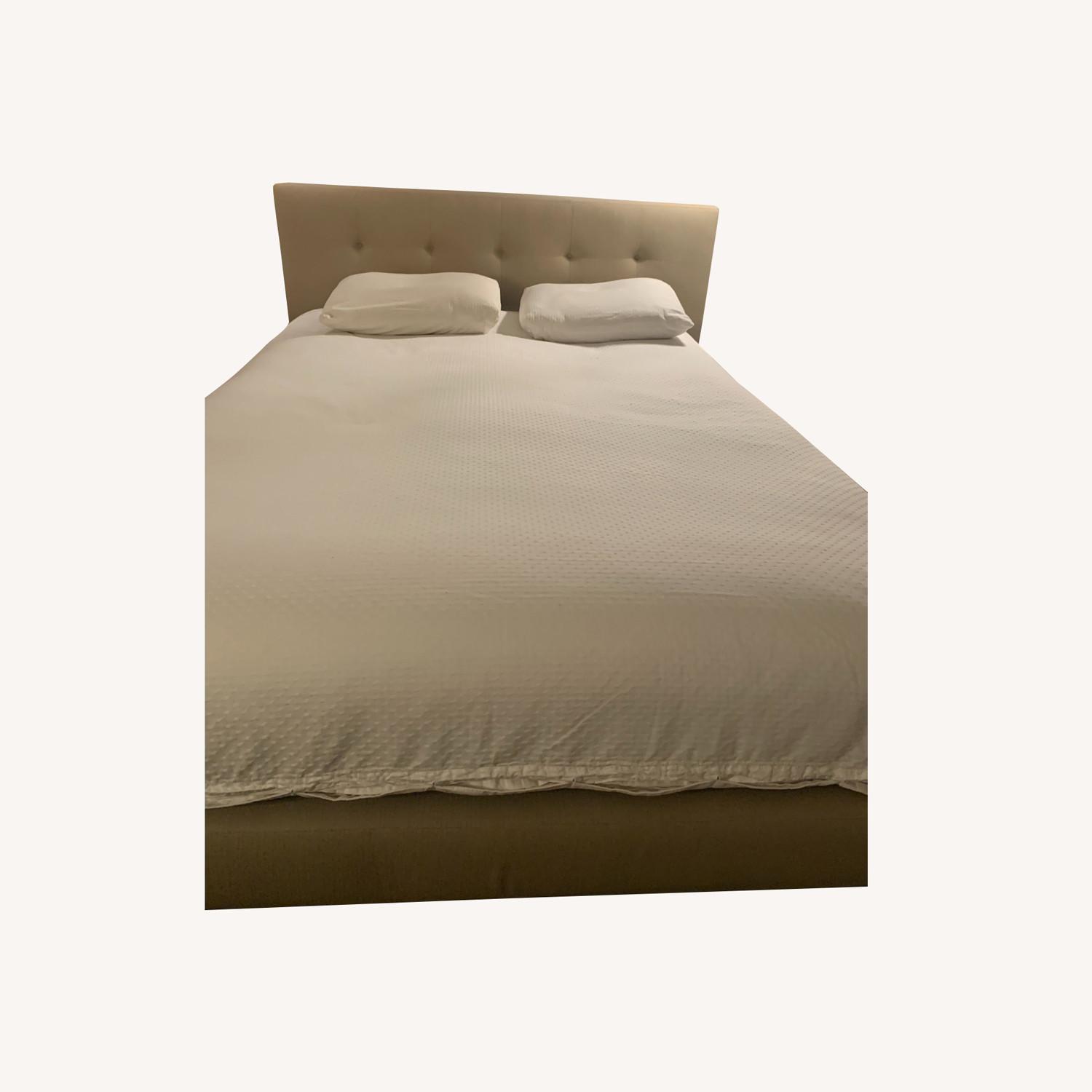 Crate and Barrel Tate Upholstered Queen Bed AptDeco