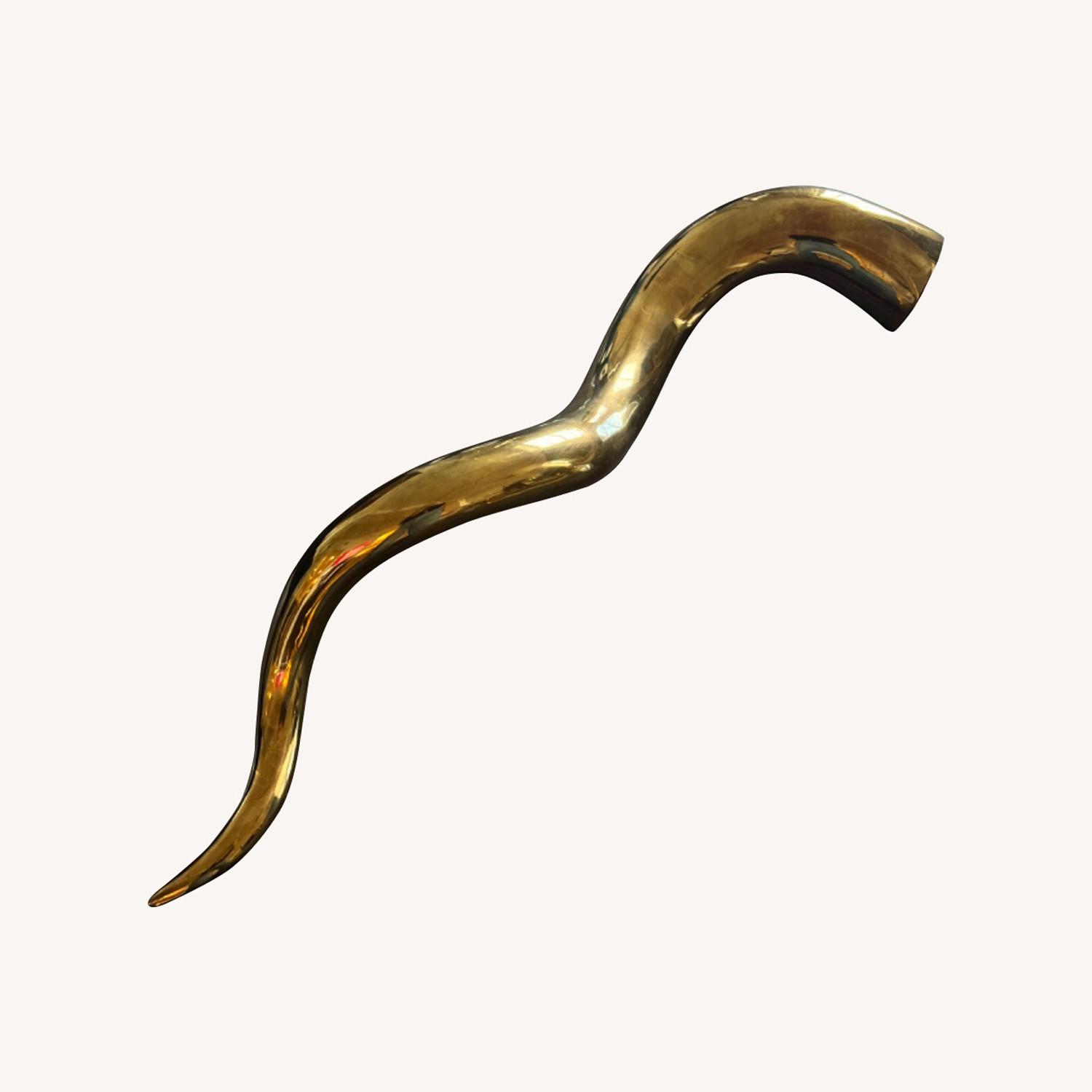 Jonathan Adler Giant Brass Horn - image-0