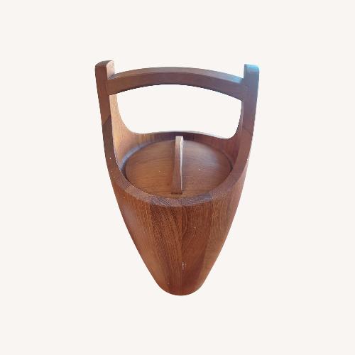 Used Dansk Tall 19" Teak Ice Bucket for sale on AptDeco