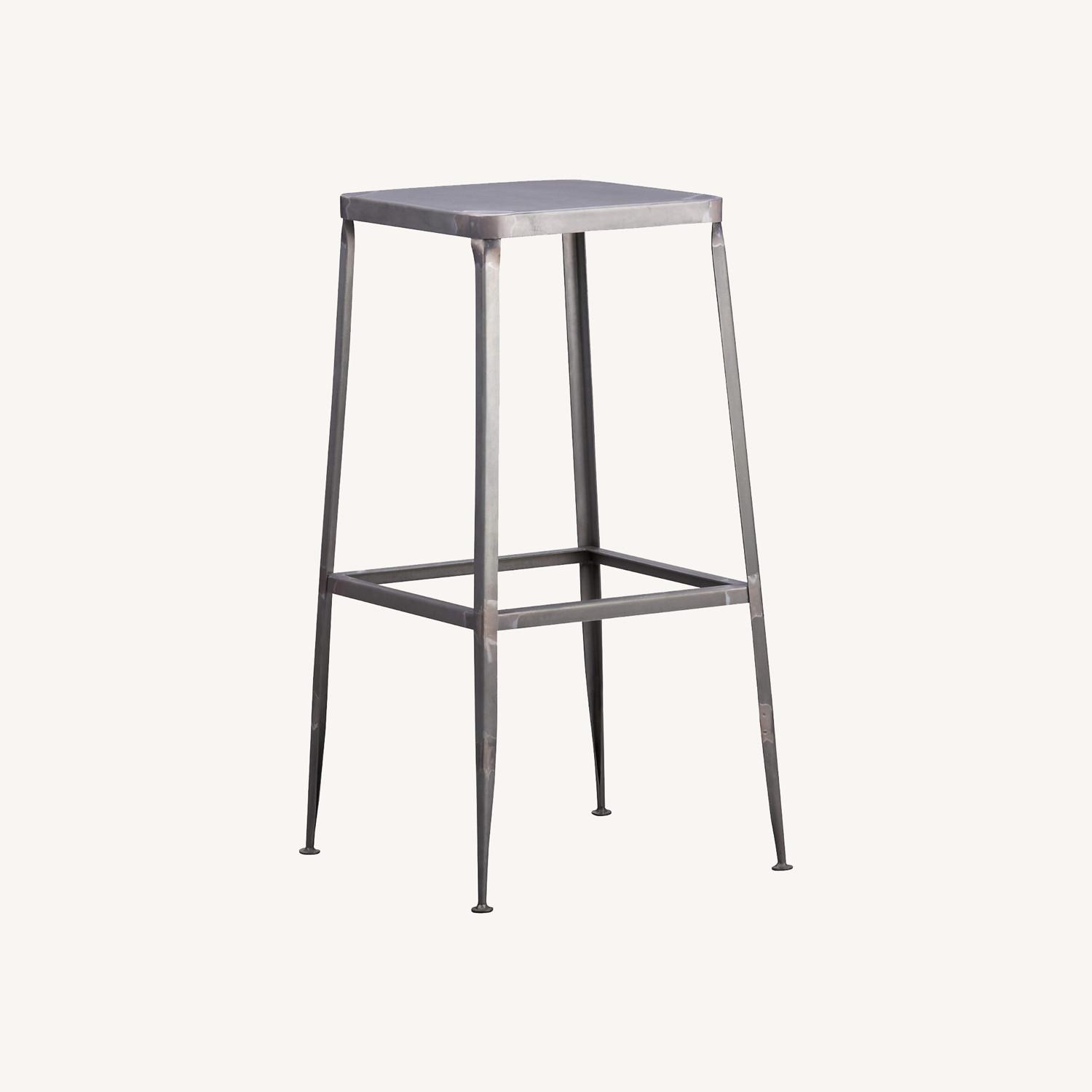 CB2 Flint Steel Bar Stools AptDeco