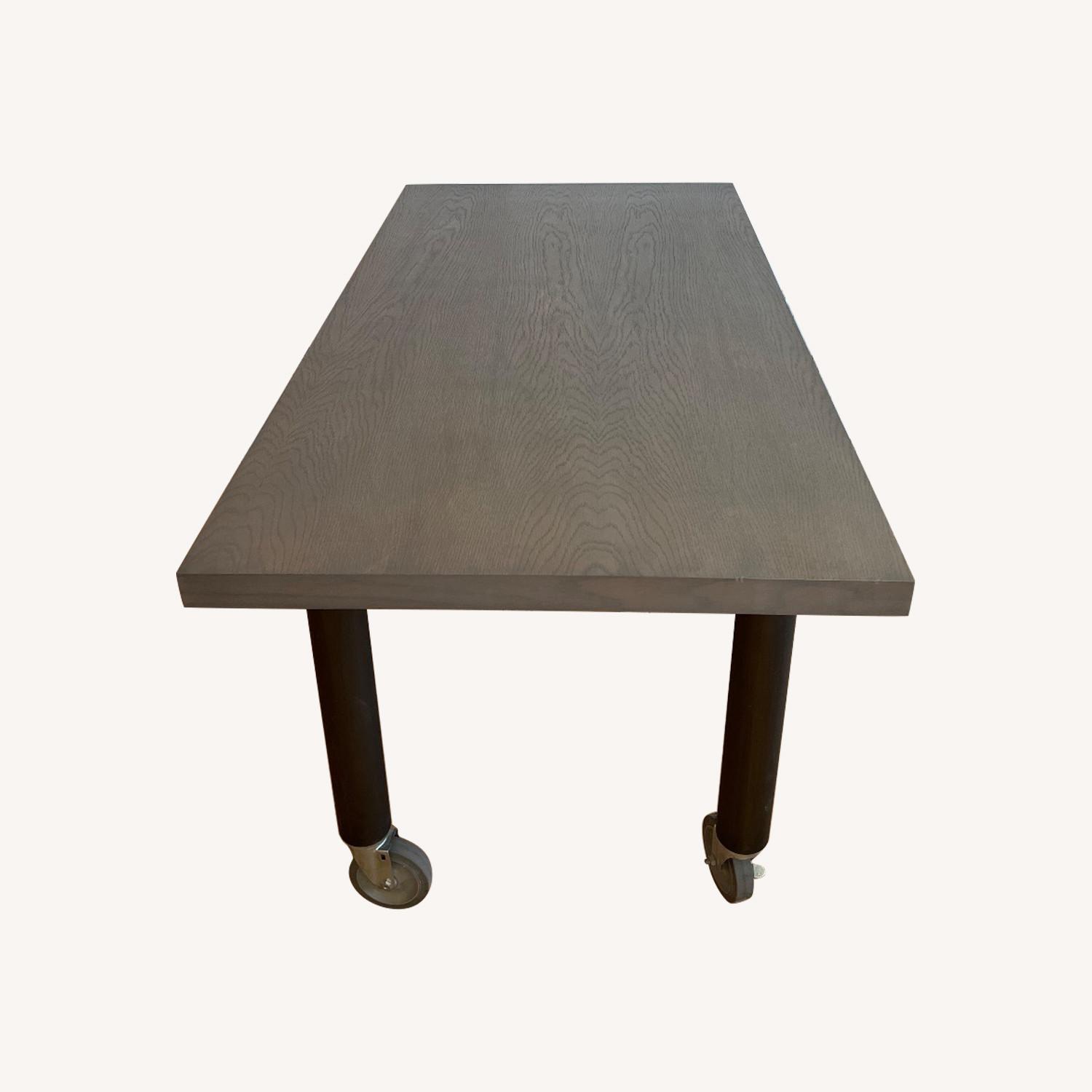Dining Table With Lockable Wheels - image-0
