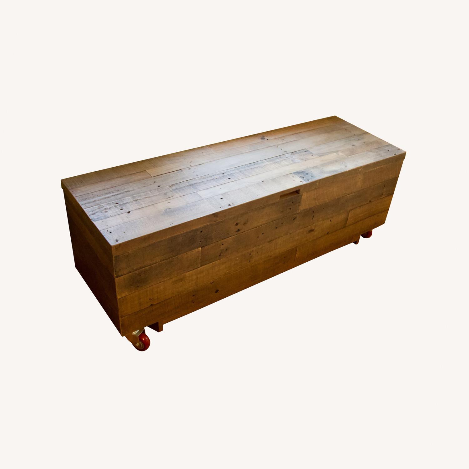 West Elm Reclaimed Wood Storage Bench - image-0