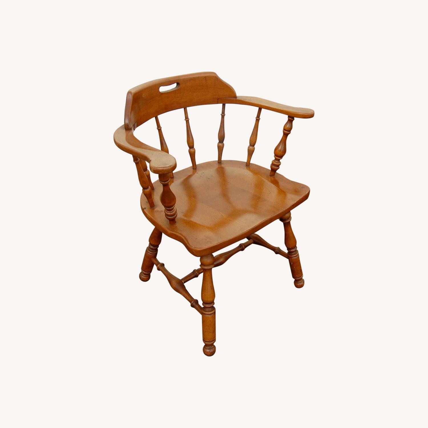 Ethan Allen 1970's Captains Dining Chairs AptDeco