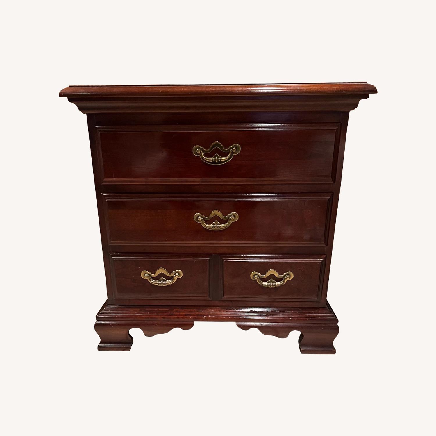Thomasville Furniture Solid Cherry Nightstand AptDeco