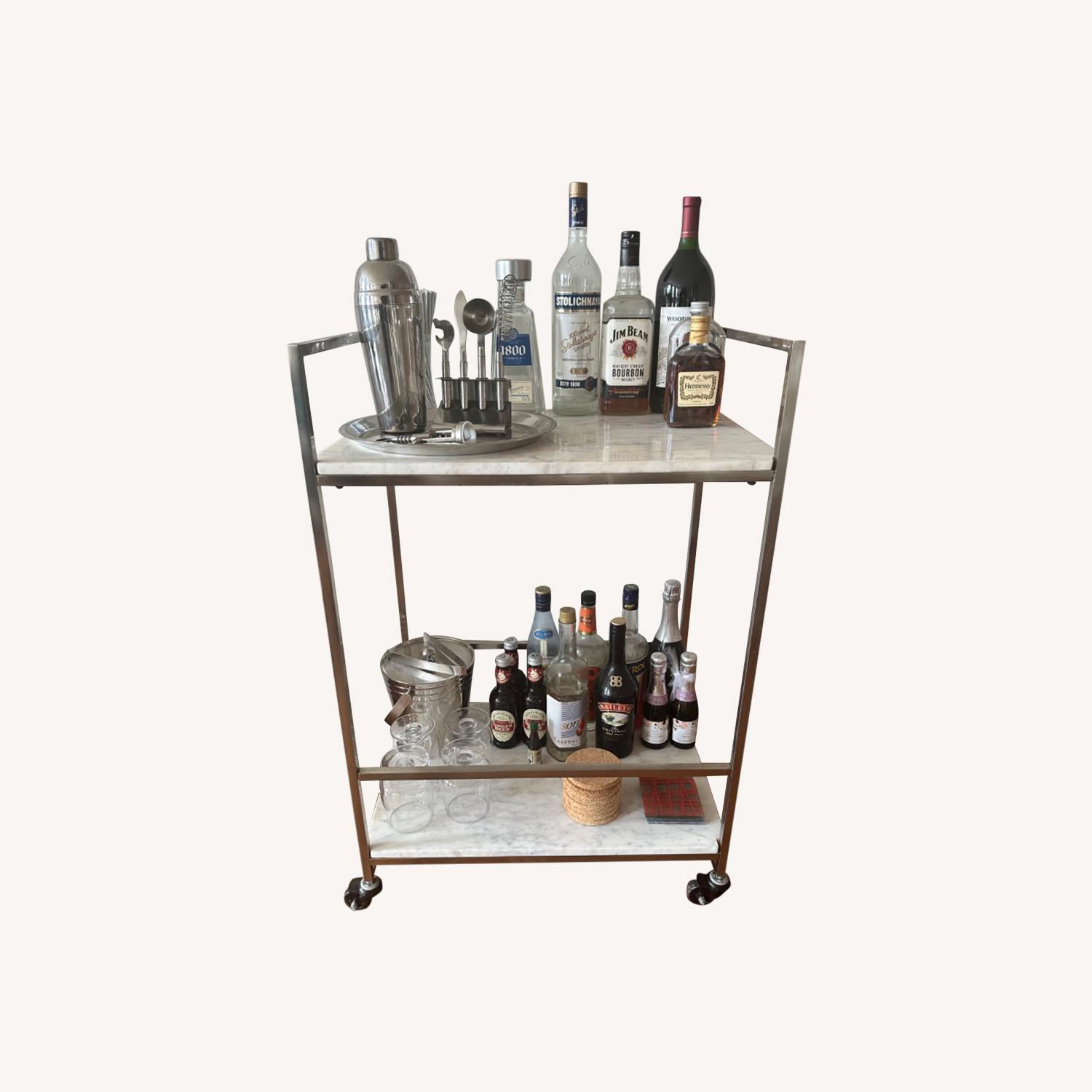 Macy's Marble Bar Cart AptDeco