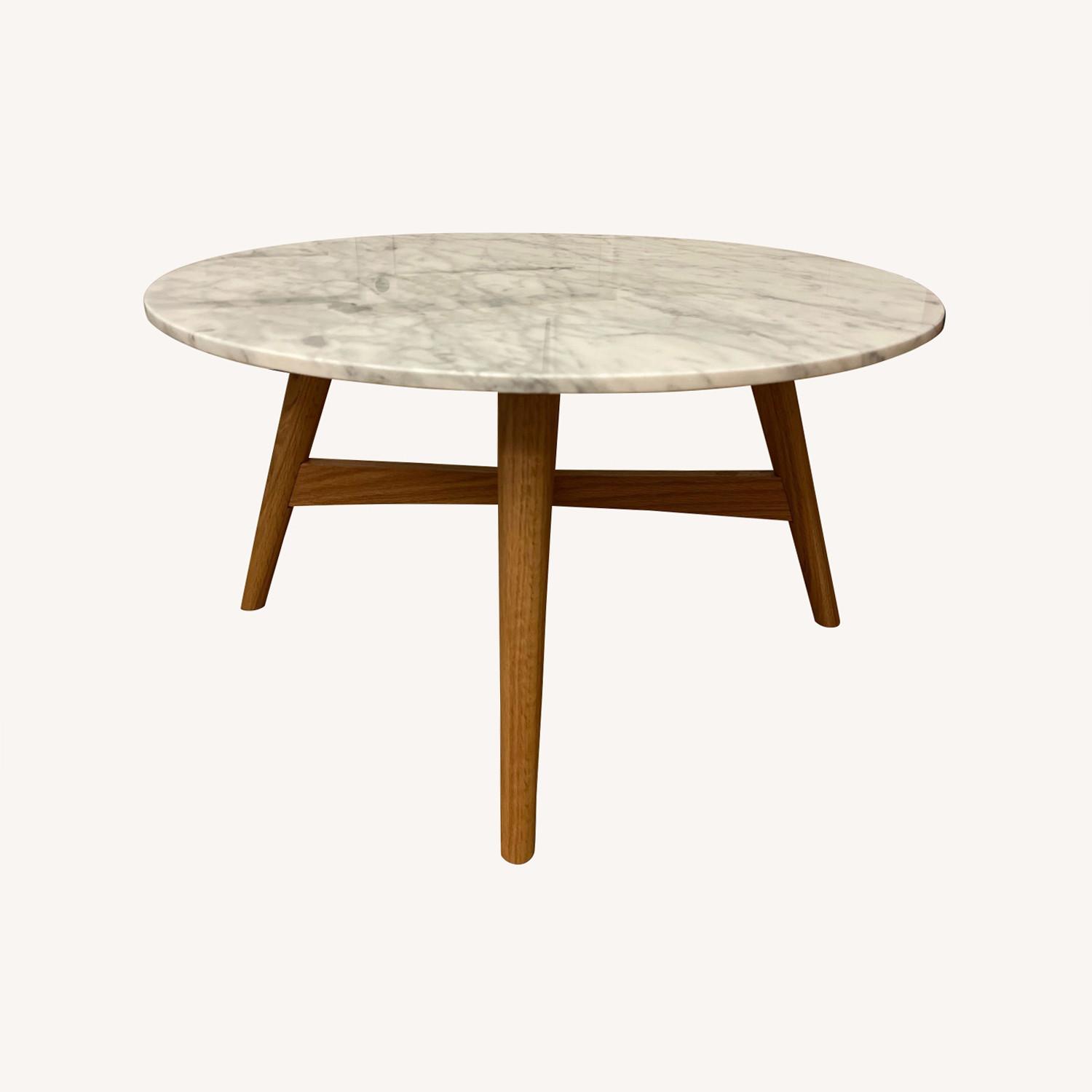 Poly and Bark Oviedo Marble Round Coffee Table AptDeco