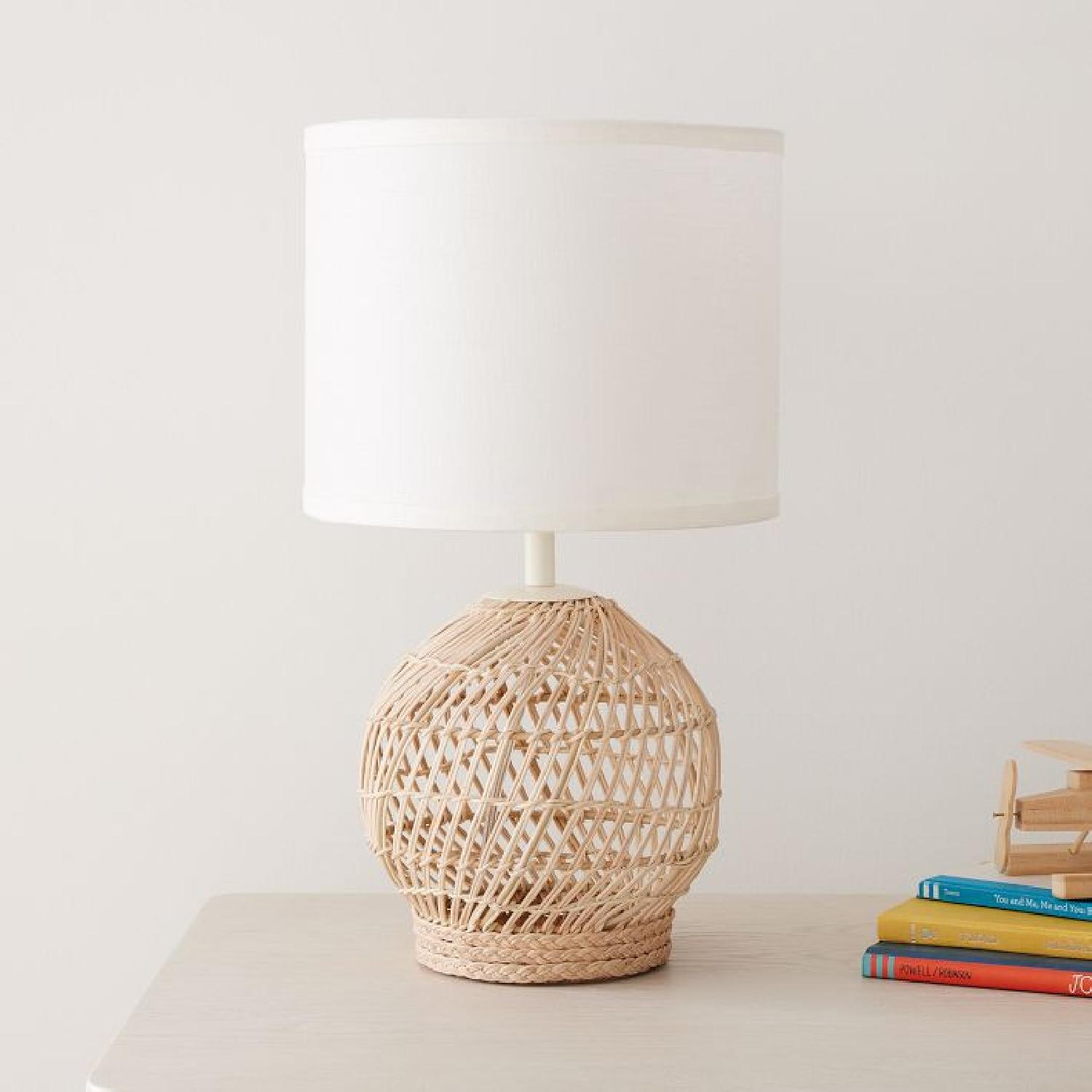 West Elm Rattan Table Lamp - image-4