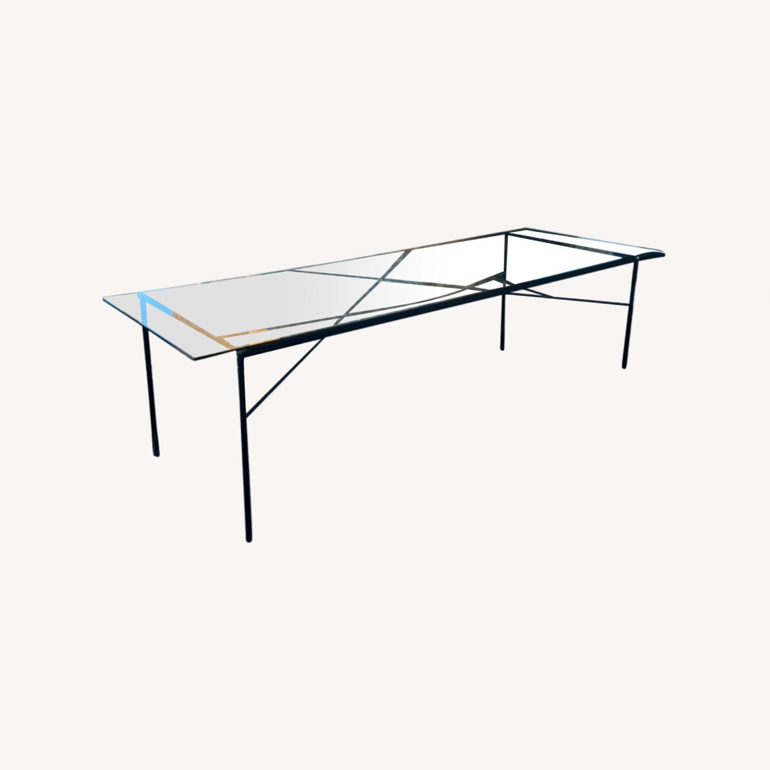 CB2 Large Pavilion Glass Outdoor Dining Table - image-0