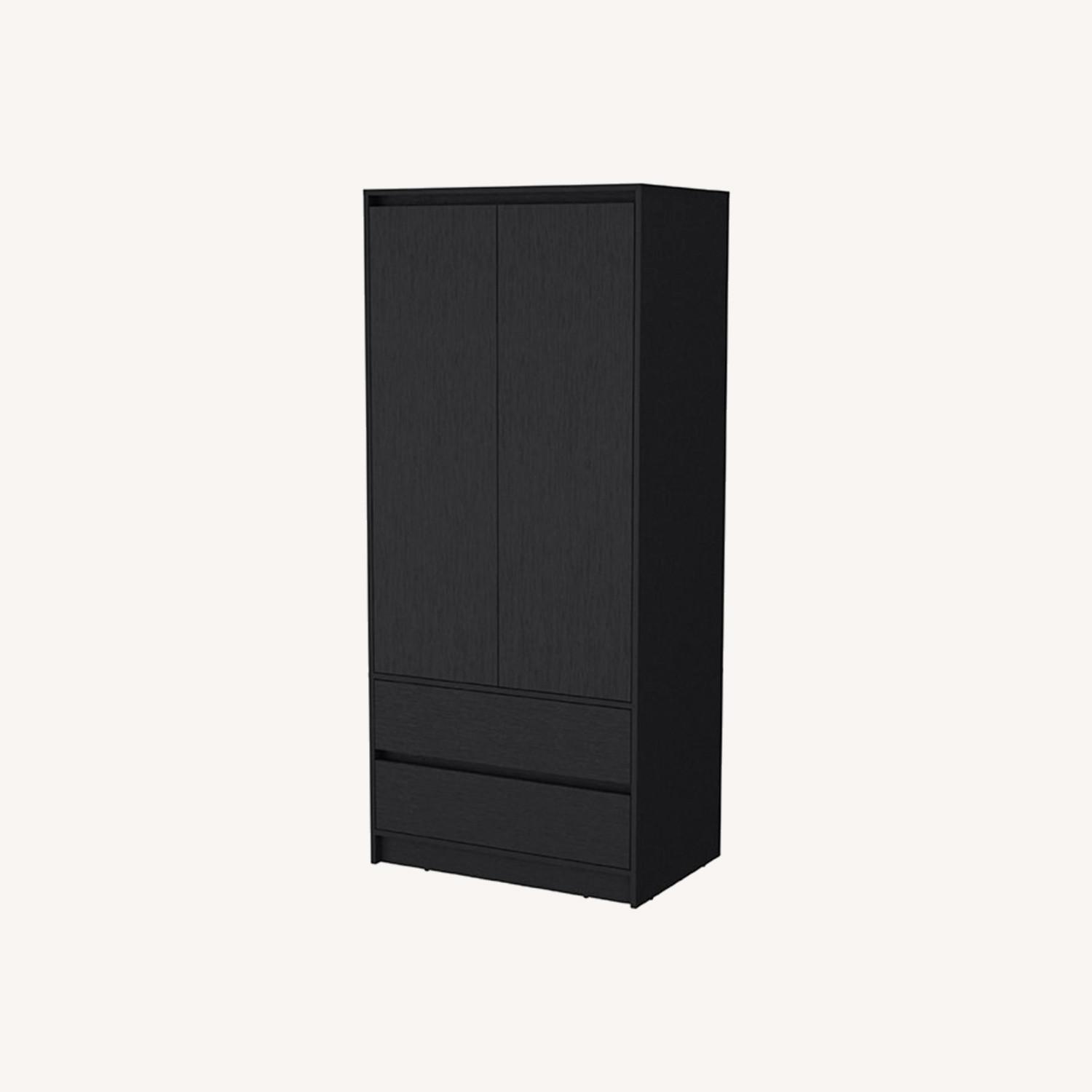 Armoire Closher, Two Drawres, Black Finish - image-0