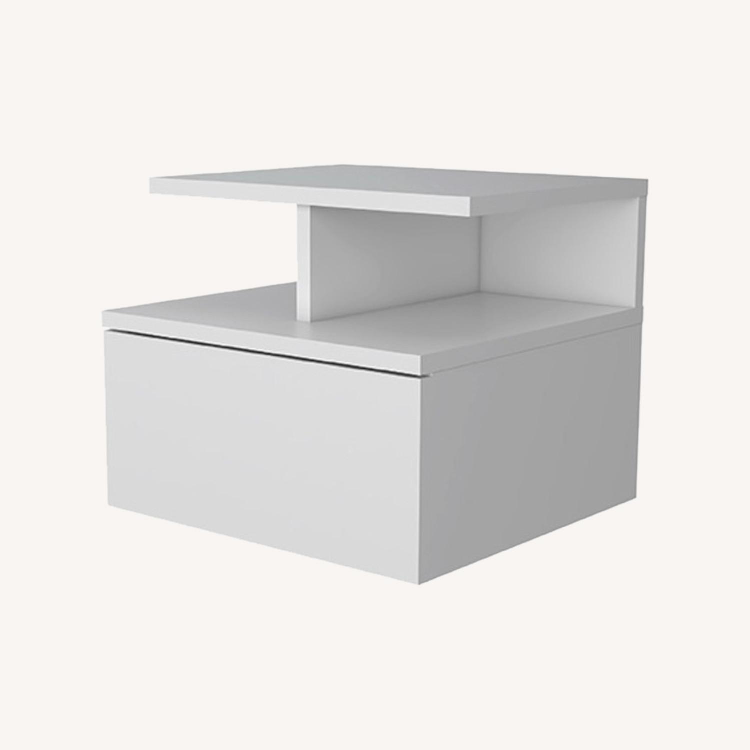 Floating Nightstand Flopini,1 Drawer, White Finish AptDeco