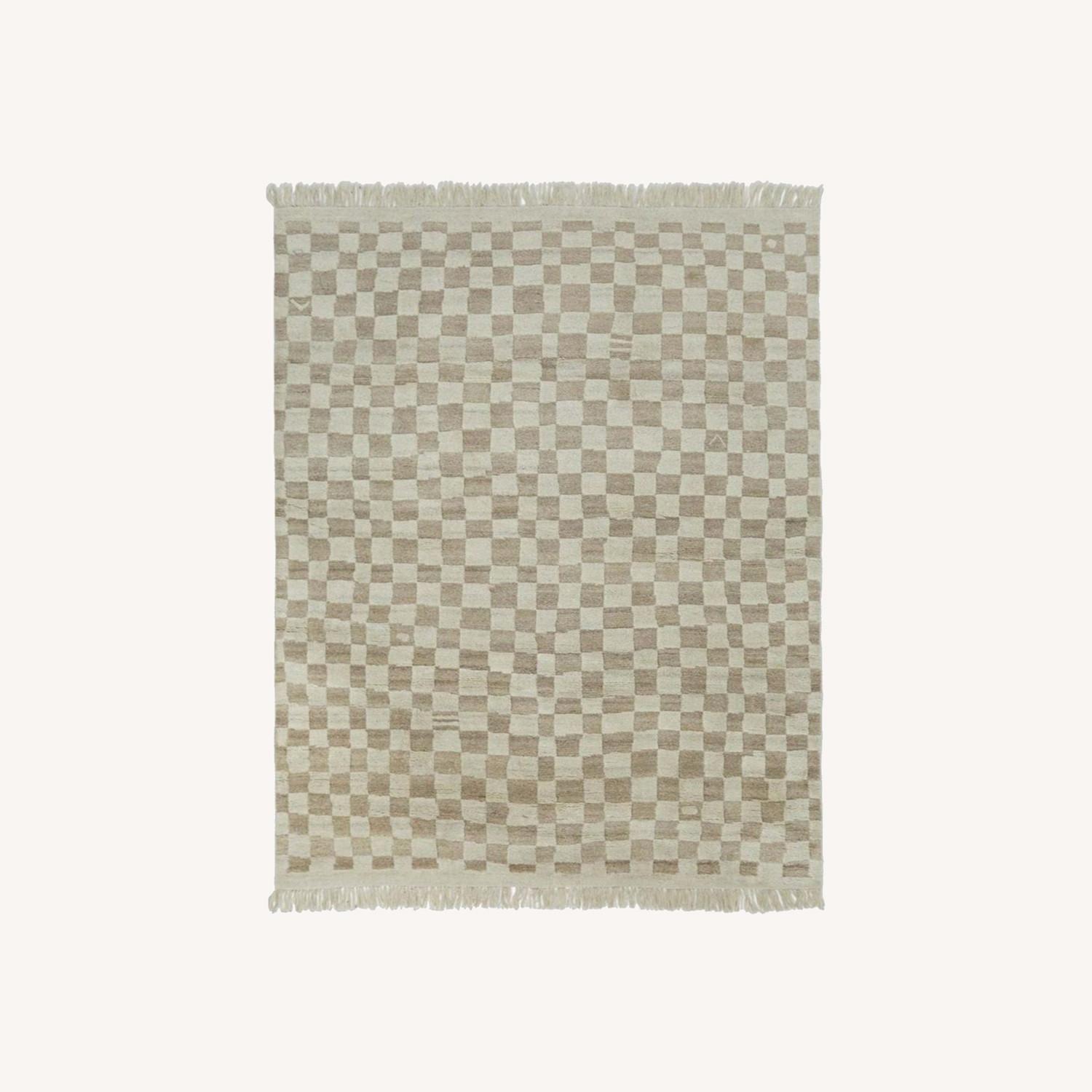 Lulu & Irregular Checkerboard Rug by Sarah AptDeco