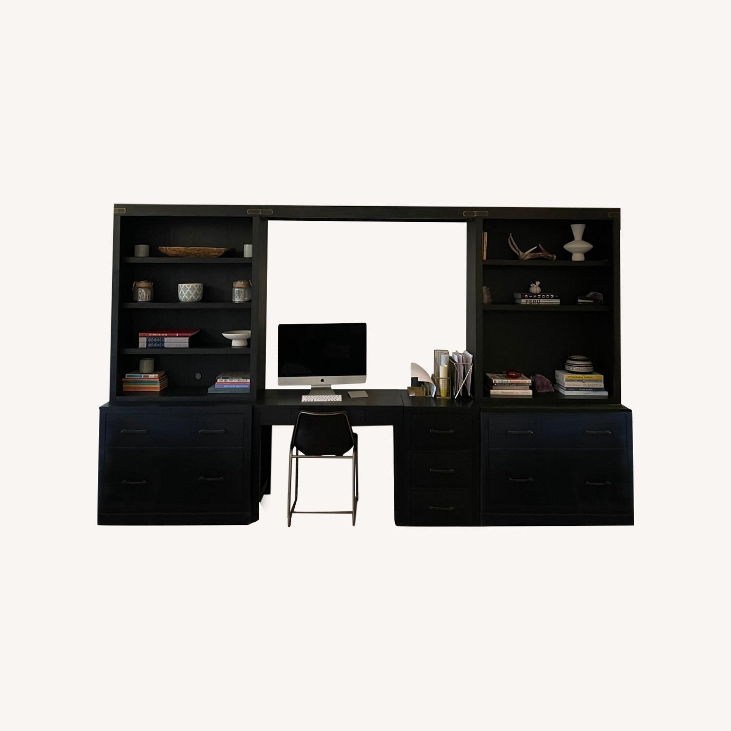 Arhaus Tremont Desk, File Cabinet, Bookcase Set - image-0