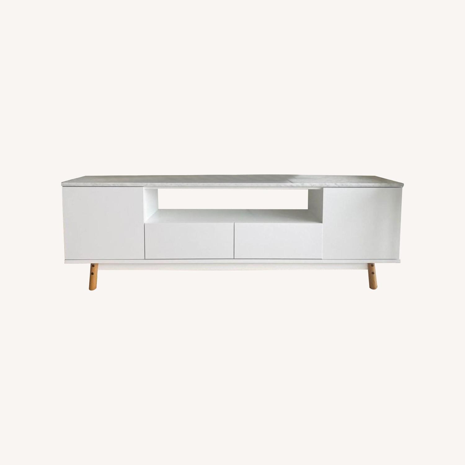 Pure White Marble Media Center - image-0