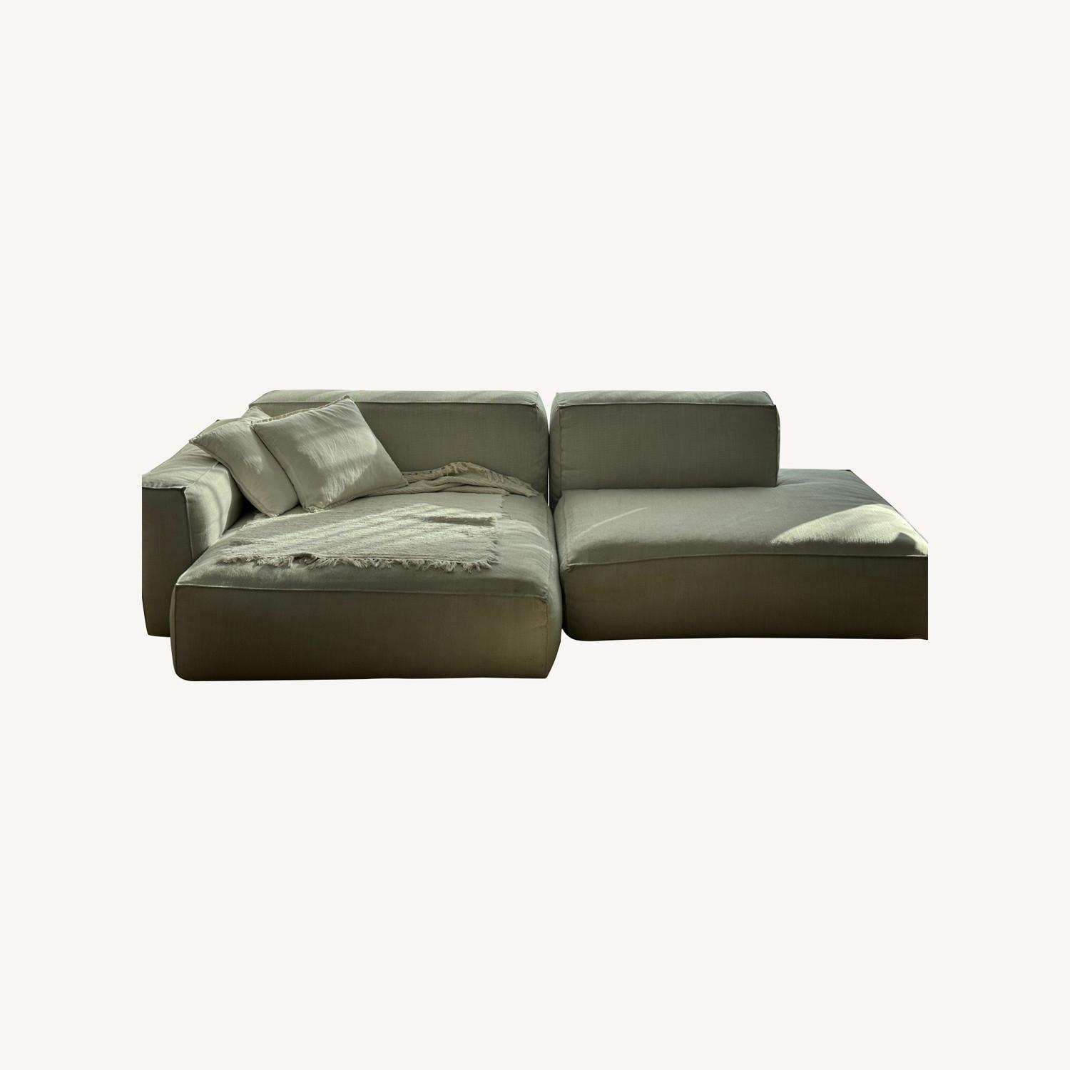 Article Solae White Sofa 2 Piece Sectional AptDeco