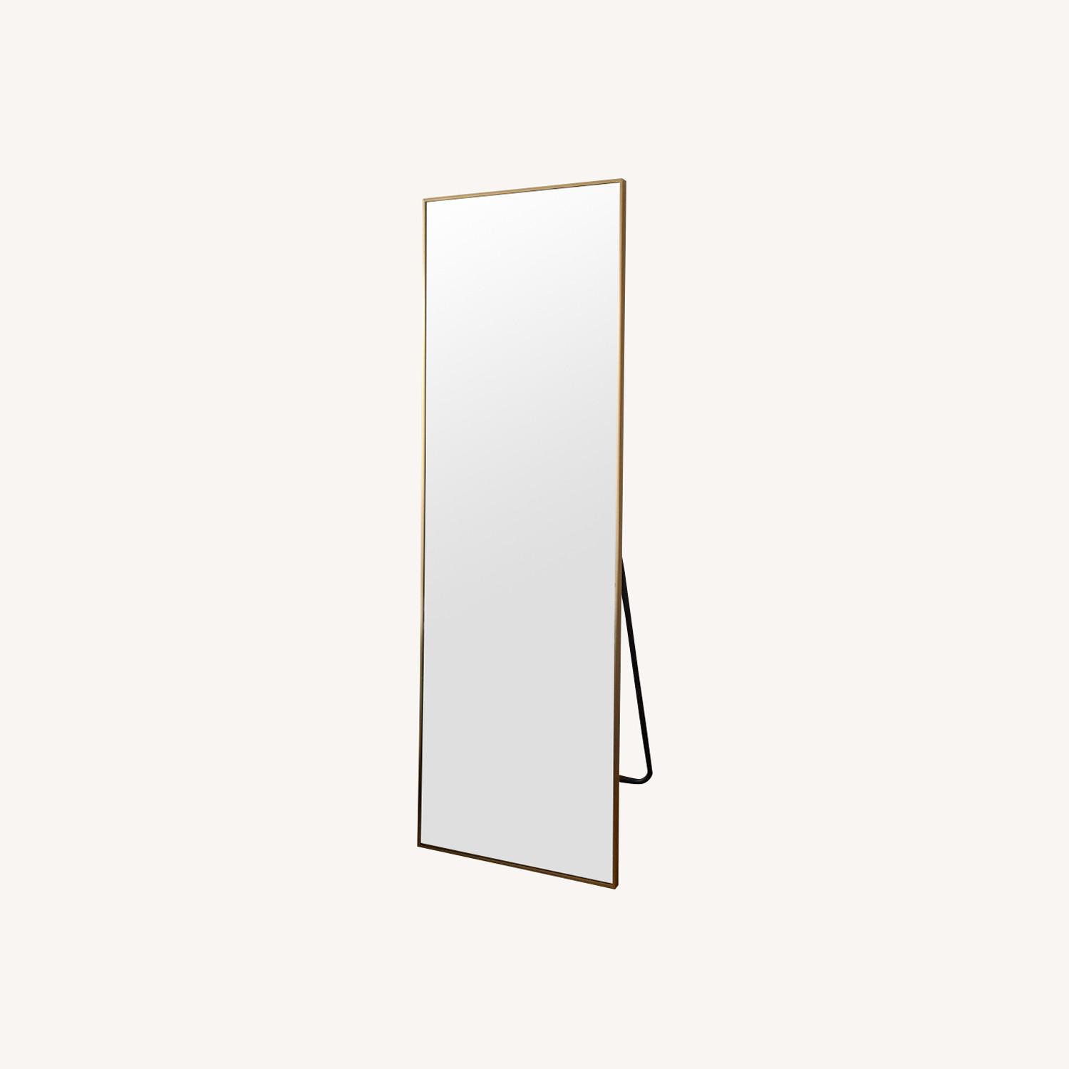 Wayfair Latitude Run Floor Rectangle Metal Mirror AptDeco
