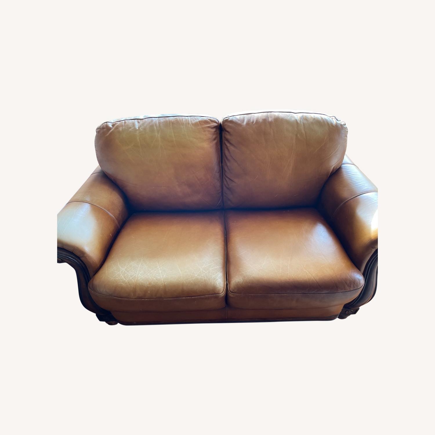 TwoSeater Leather Sofa AptDeco