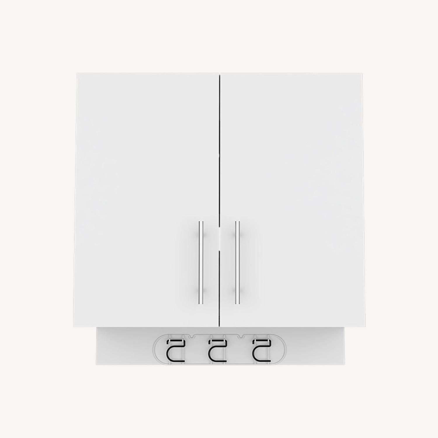 Wall Storage Cabinet Alikuri, White Finish - image-0