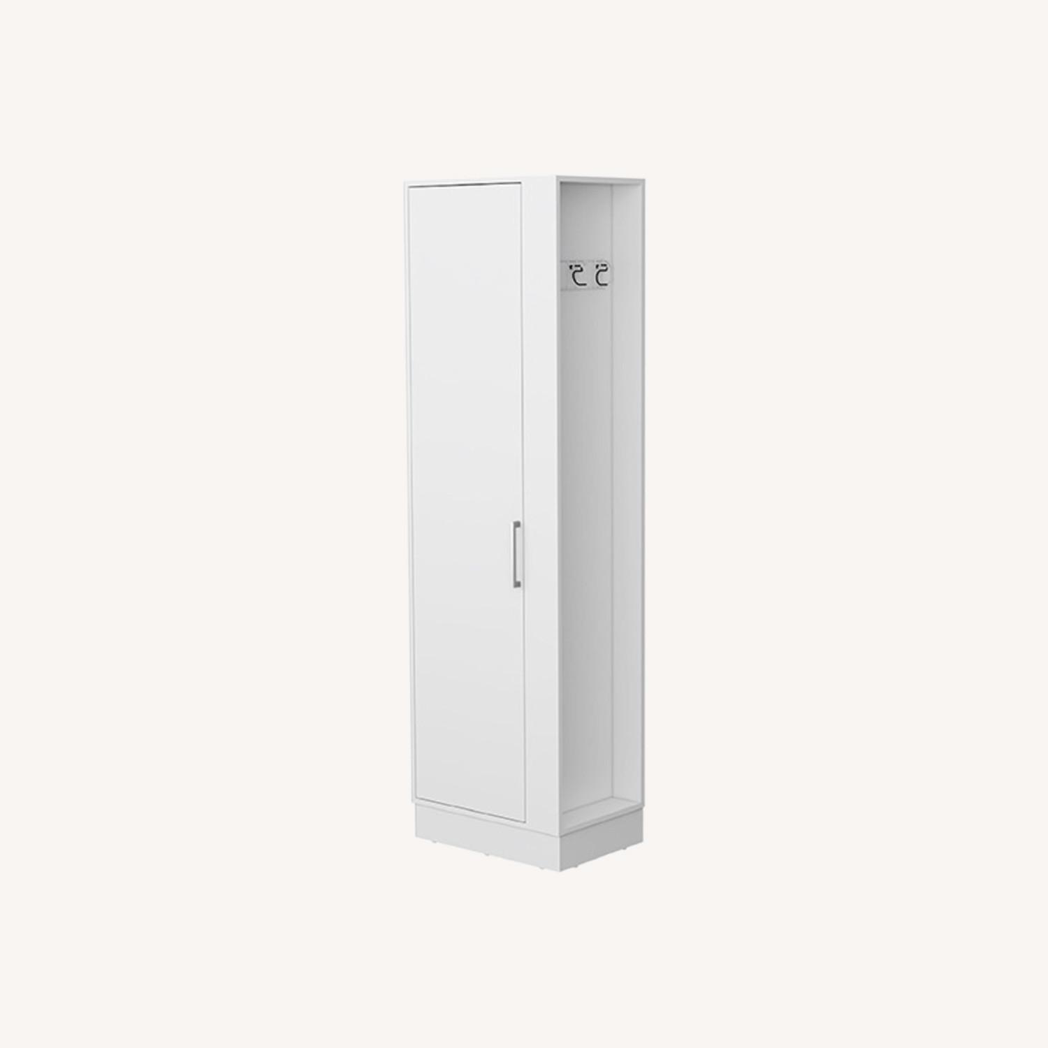 Storage Manika, Door Shelves, White Finish AptDeco