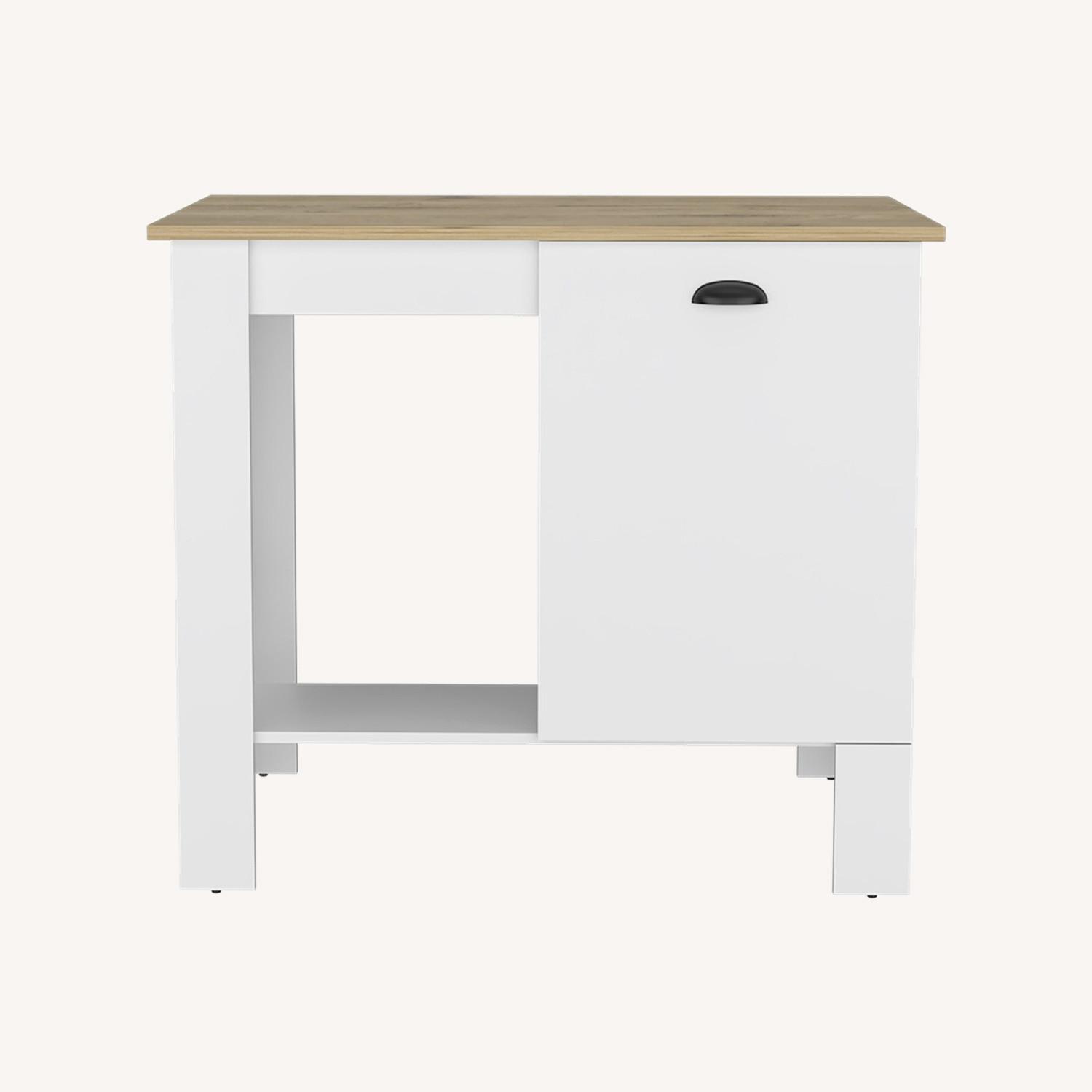 Kitchen Island Shoproni, One Drawer, White Finish - image-0