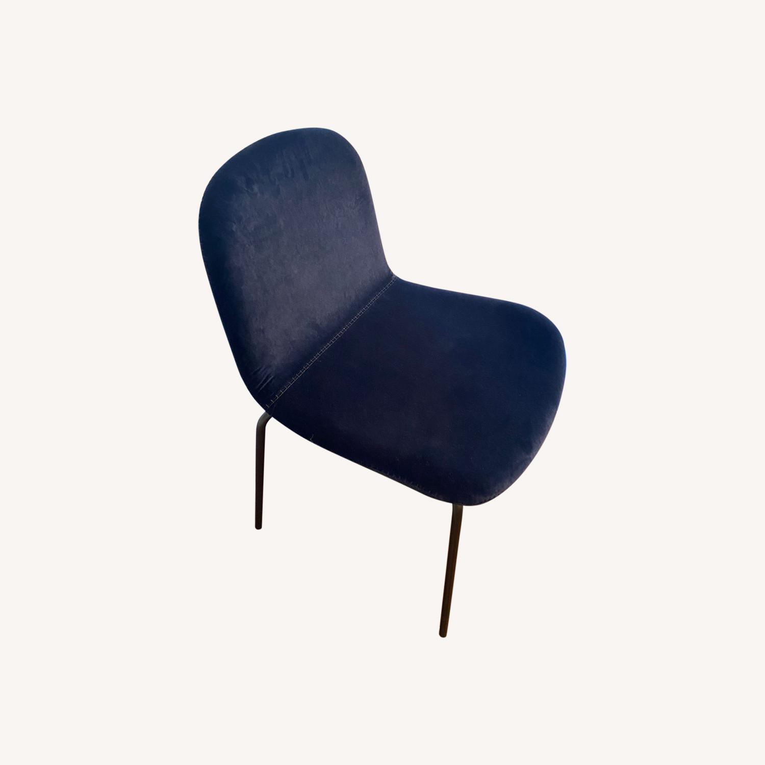 CB2 Primitivo Navy Velvet Chairs AptDeco