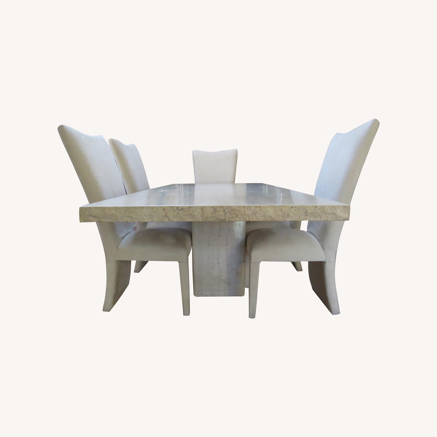 Maurice Villency Dining Table with 6 Dining Chairs - image-0