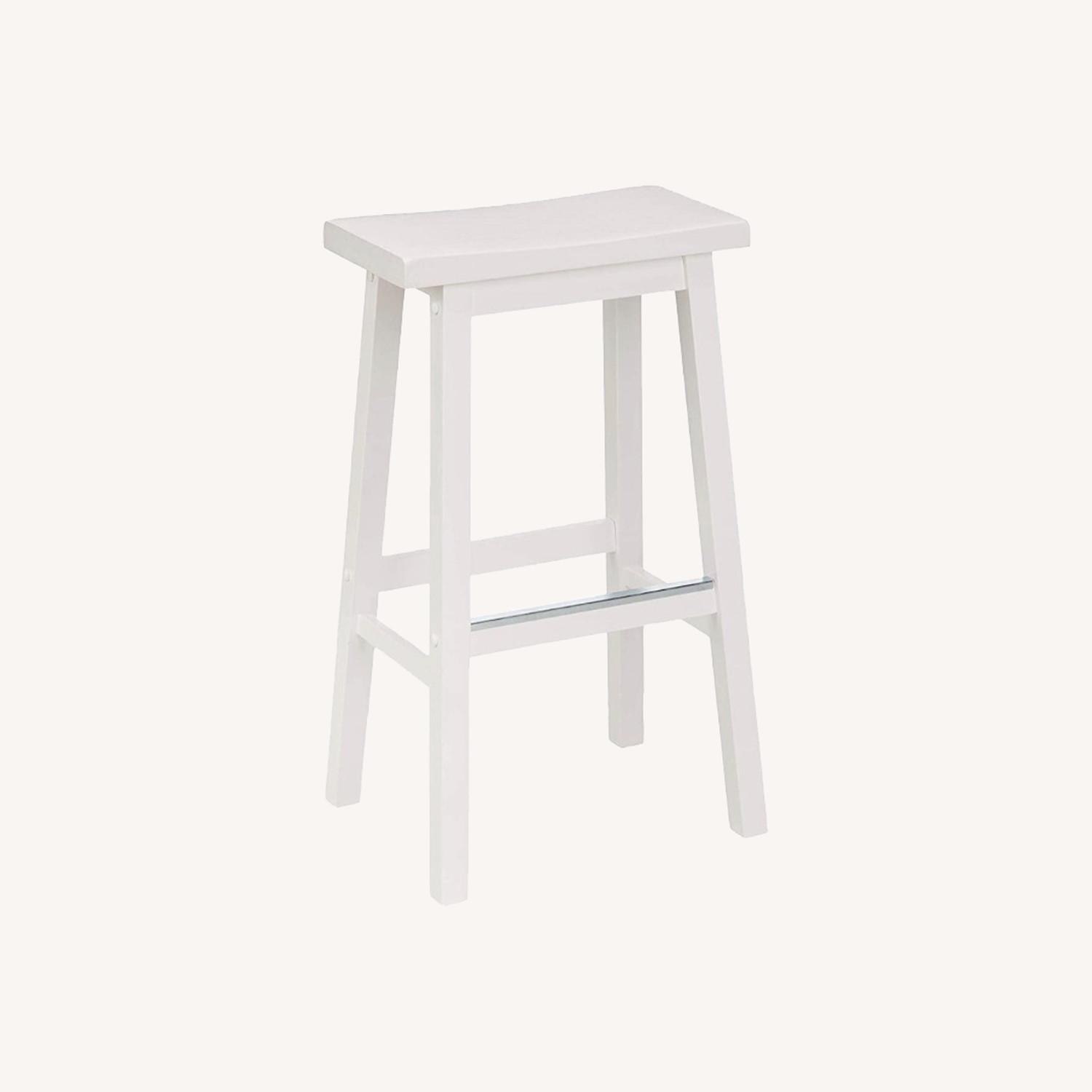 Amazon Basics Solid Wood Kitchen Stools Set of 2 AptDeco