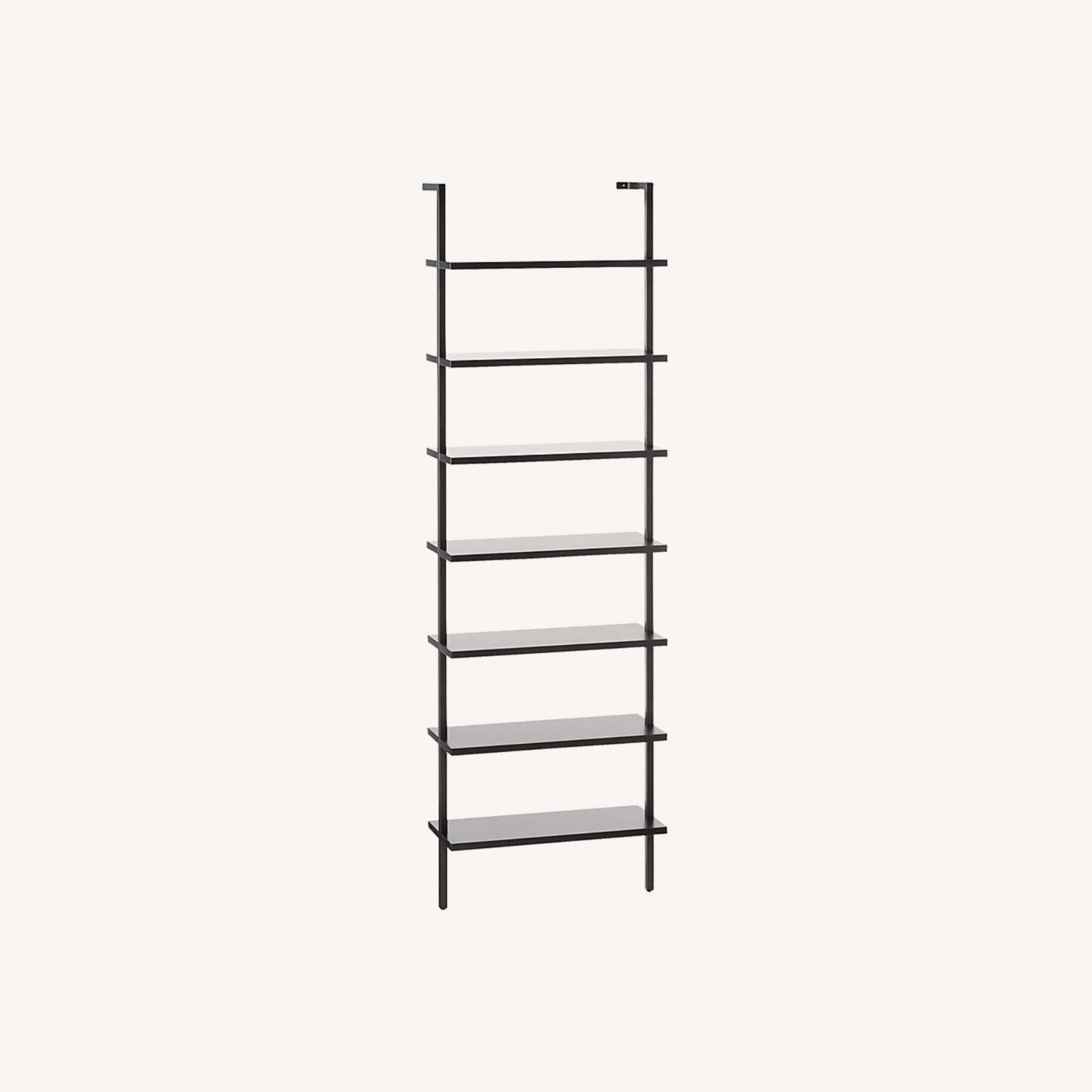 CB2 Stairway Grey Metal Wall Mount Bookshelf 96'' AptDeco