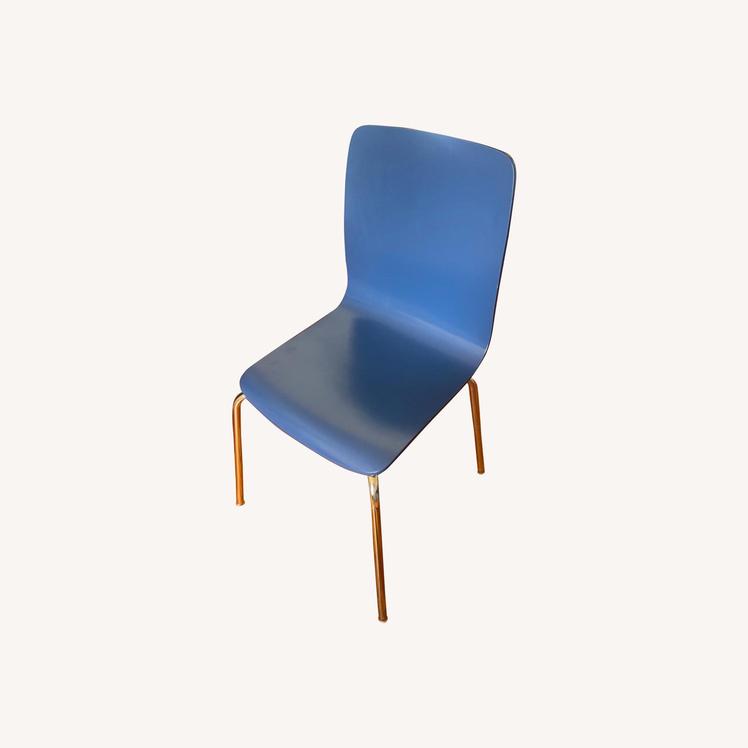Anthropologie Navy Blue Chairs - image-0