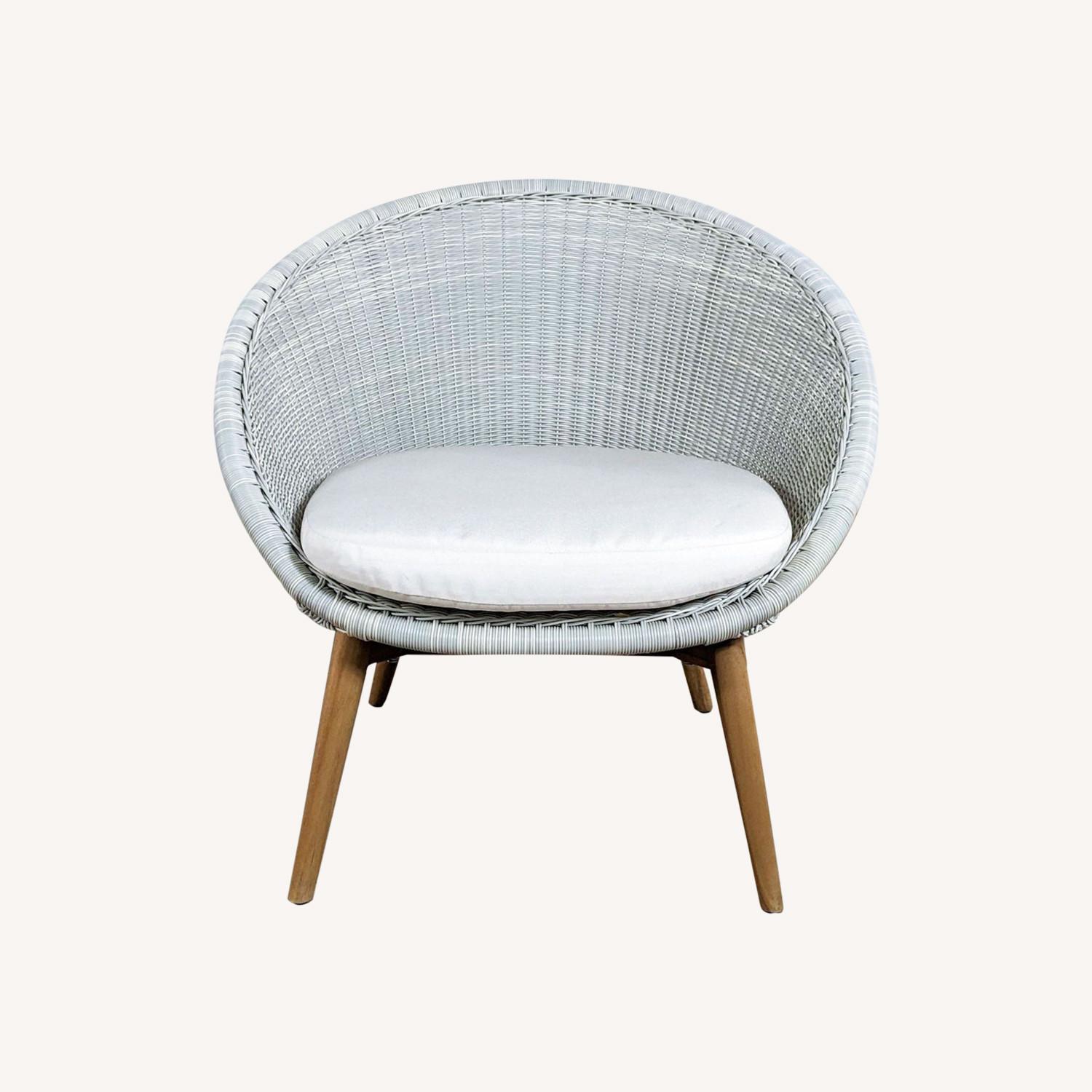 West Elm Rattan Chair AptDeco