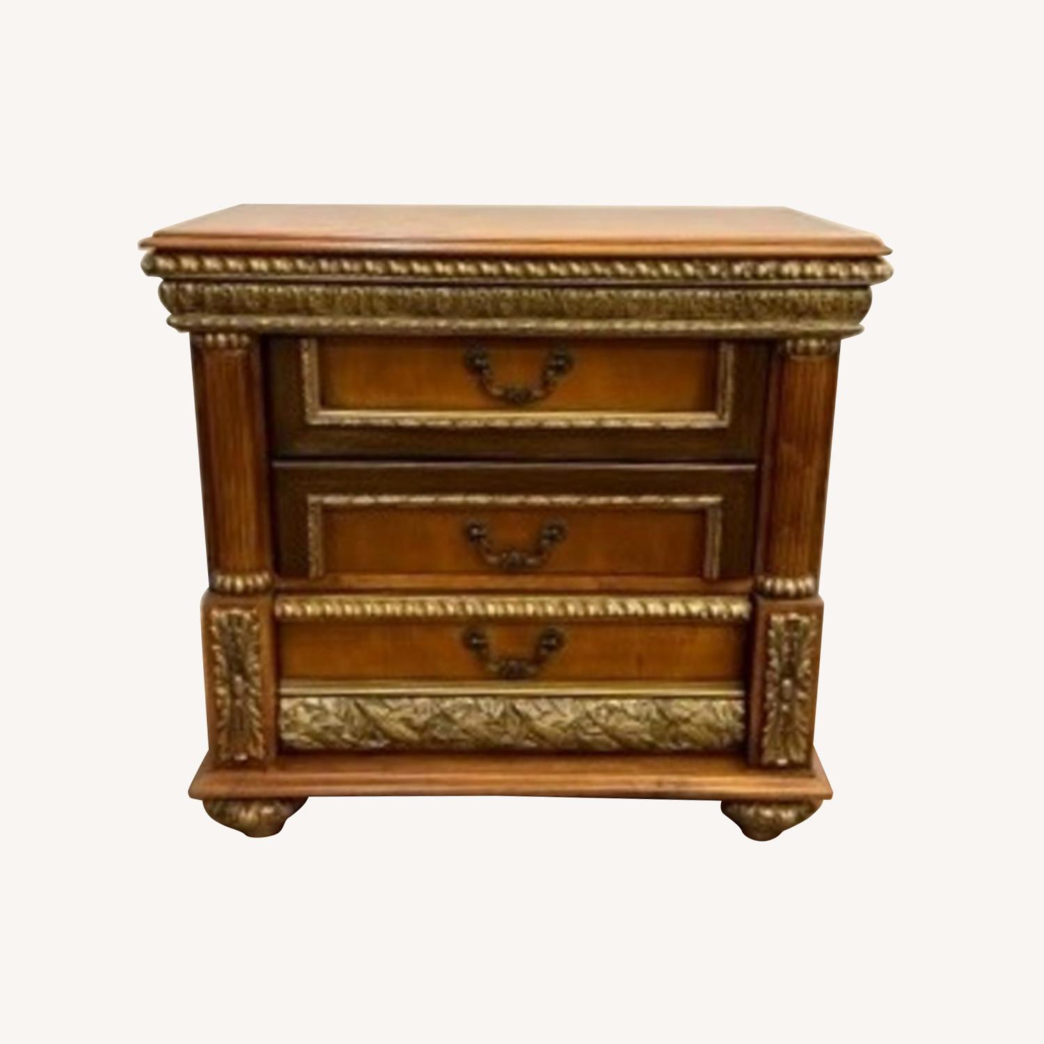 Wooden Ornate (3 Drawer) Sideboard Buffet Table AptDeco
