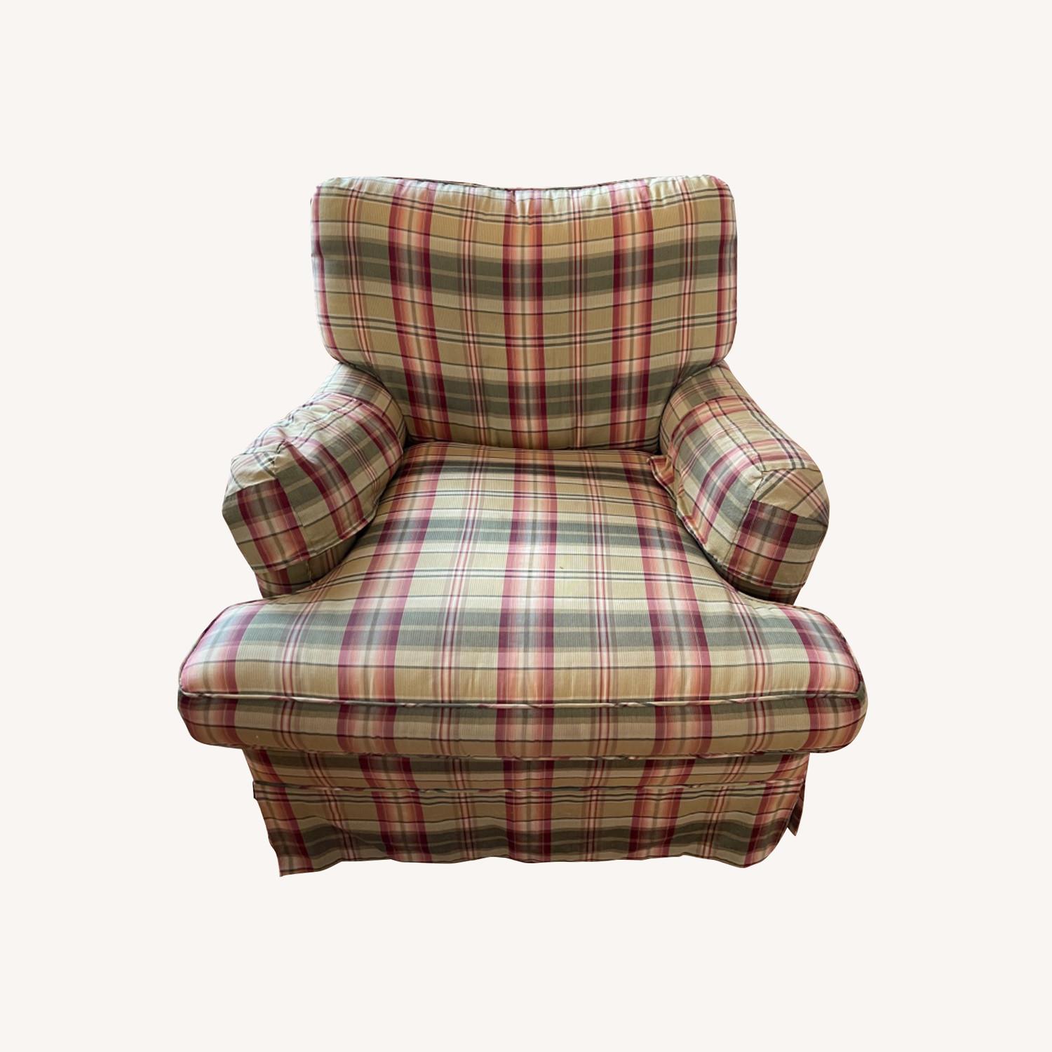Comfortable Club Chair and Ottoman AptDeco
