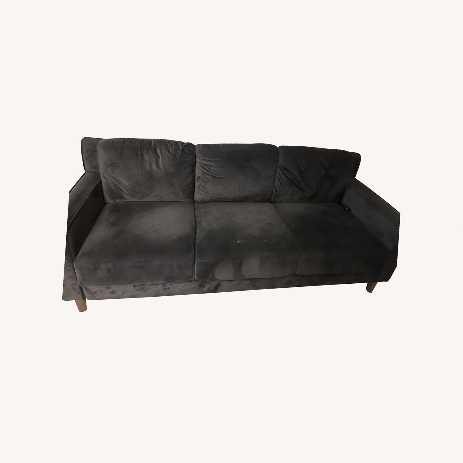 Wayfair Black Sofa AptDeco