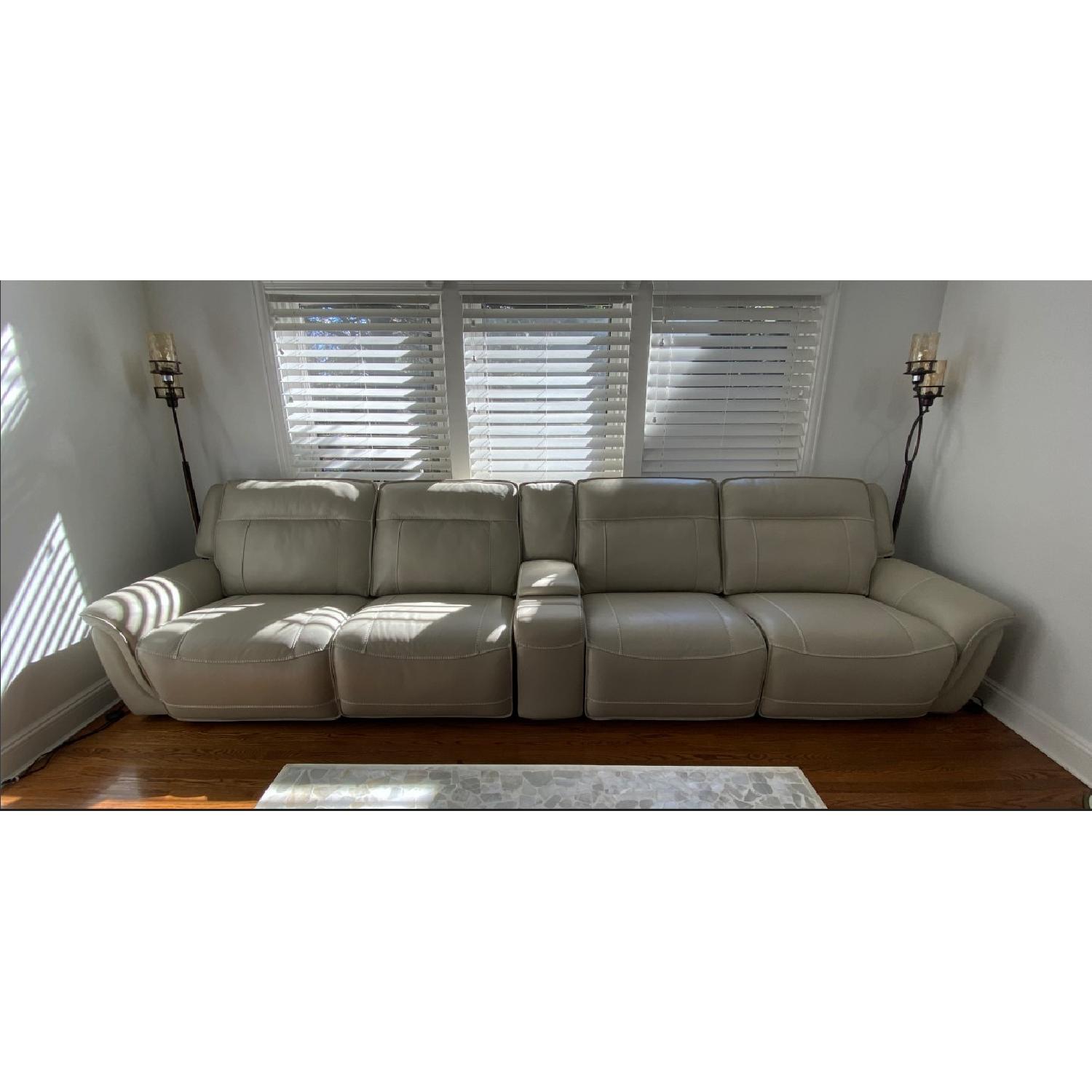 Macy's Leather Sectional - image-10