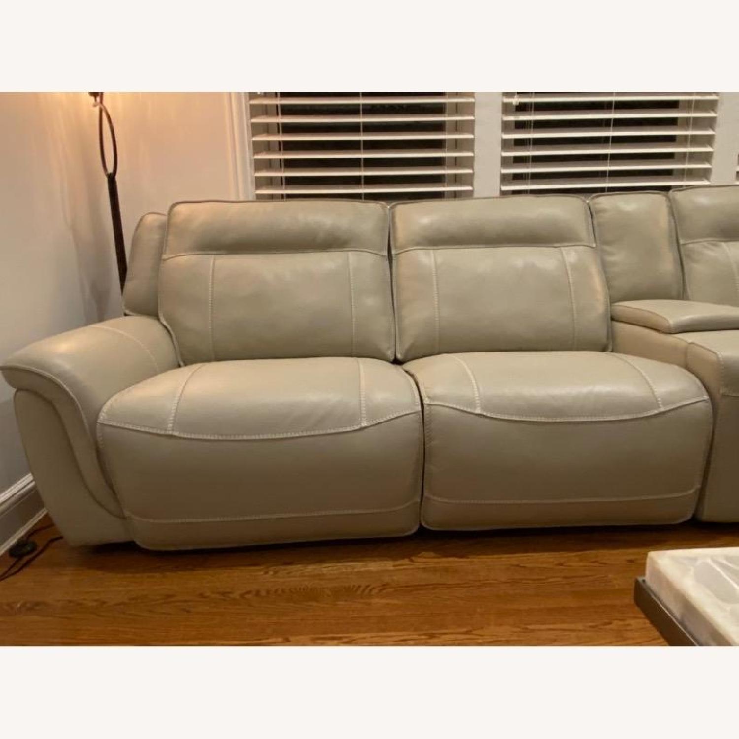 Macy's Leather Sectional - image-7
