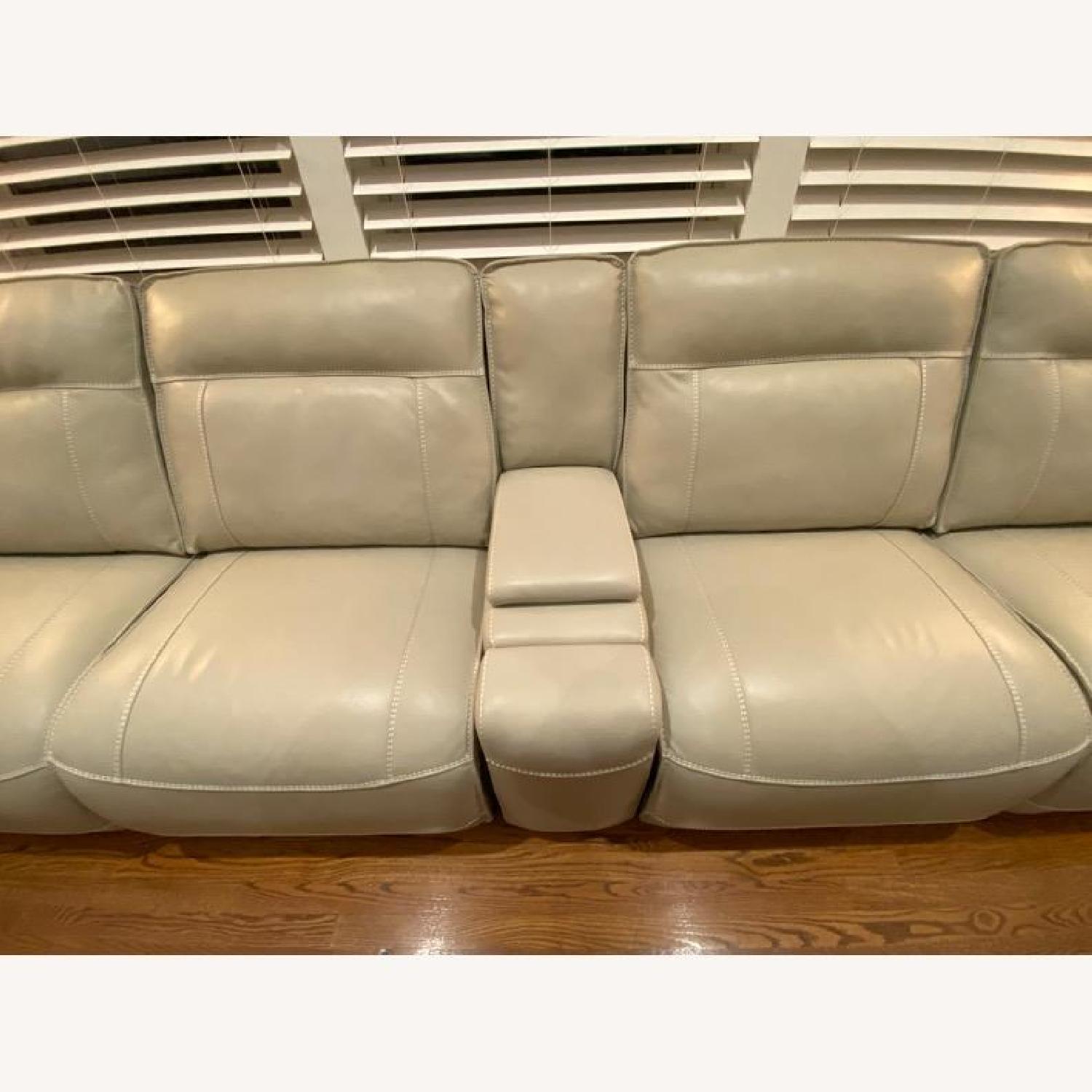 Macy's Leather Sectional - image-5