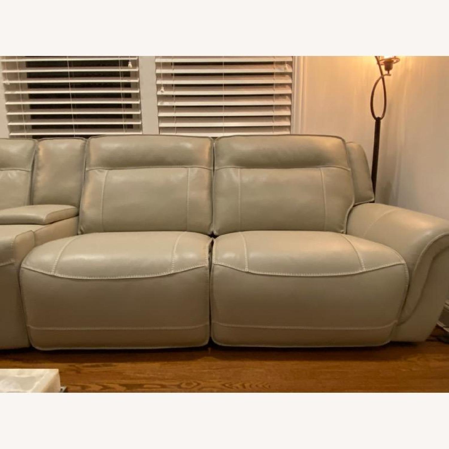 Macy's Leather Sectional - image-8