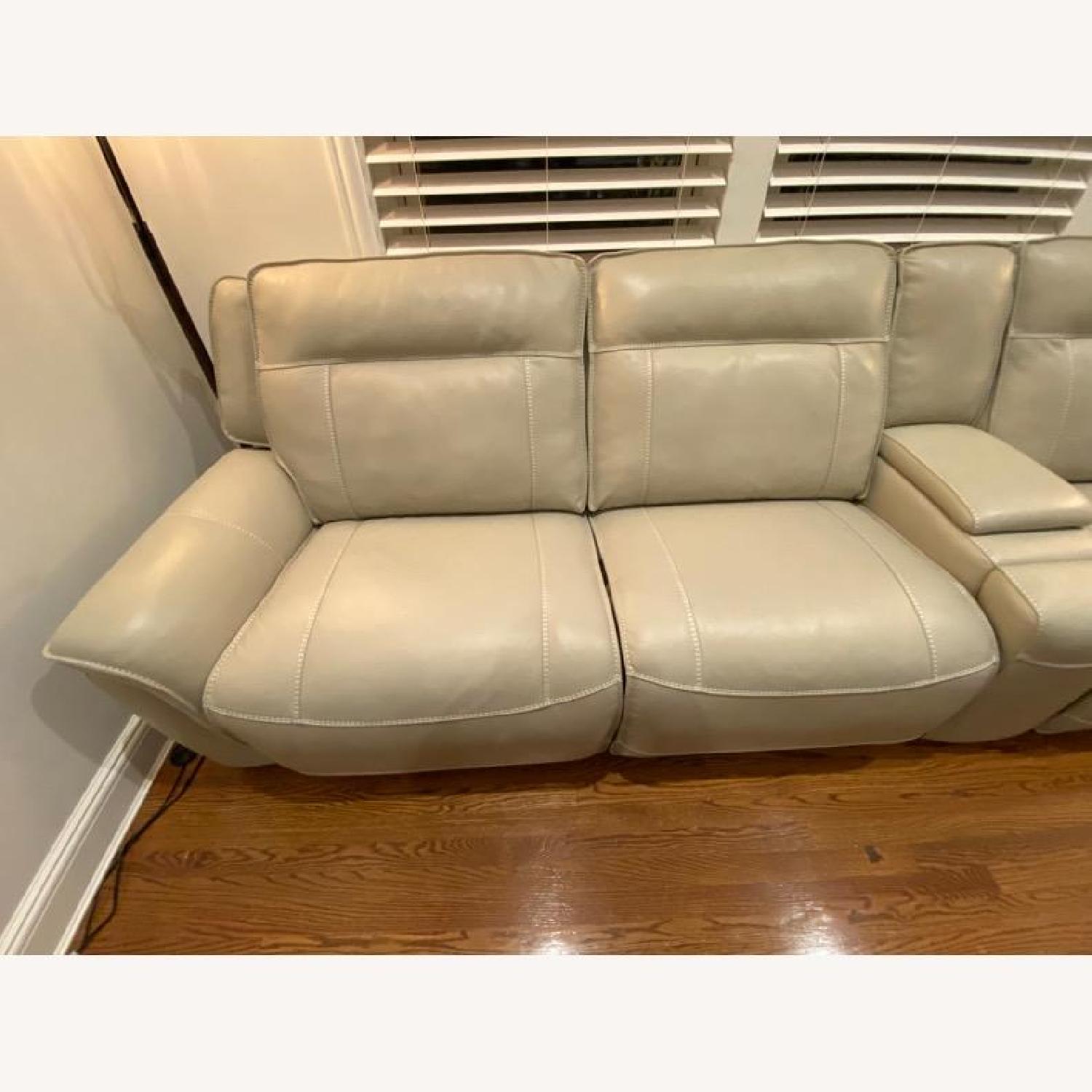 Macy's Leather Sectional - image-6